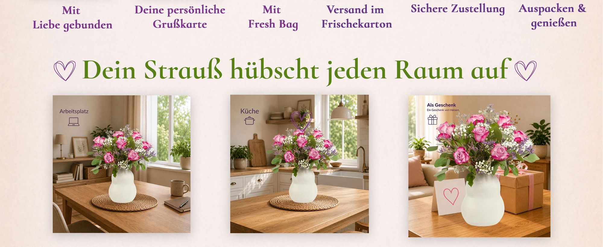 Blumenstrauß Blossom Dreams | Geschenk - frische Blumen | Blumenversand von BLOOMY DAYS