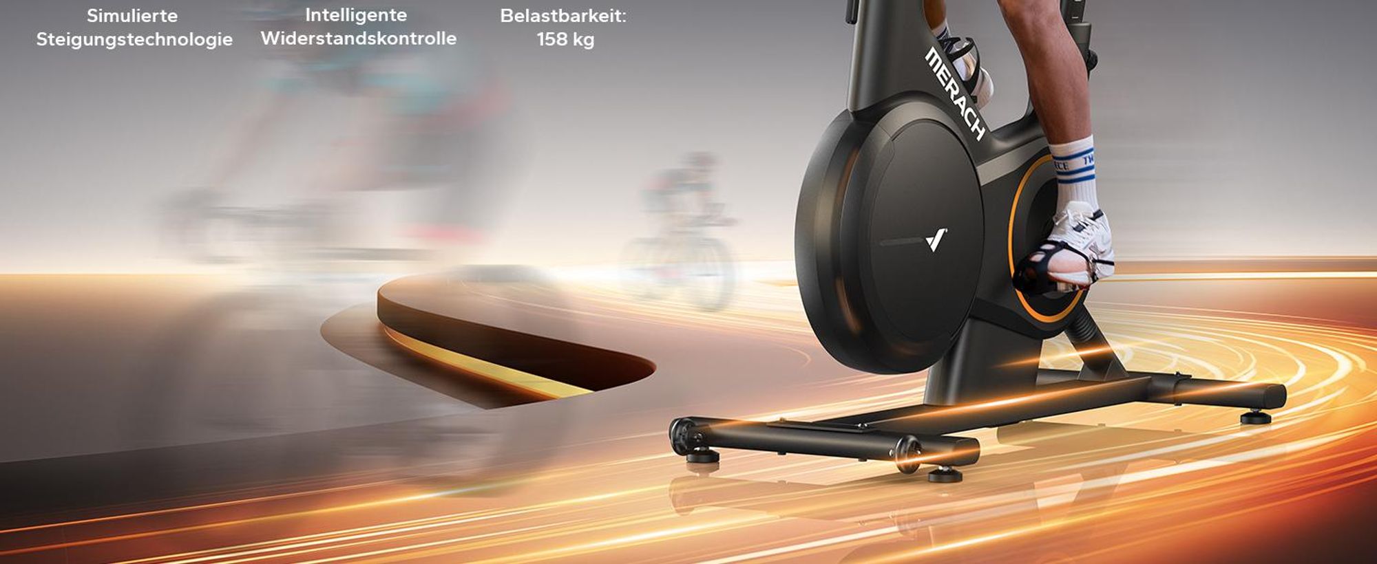 Heimtrainer Fahrrad, magnetisches Fitnessbike mit APP für Zuhause, bis 158kg belastbar, ±6° Neigung, leise, komfortabel, realistisches Fahrerlebnis
