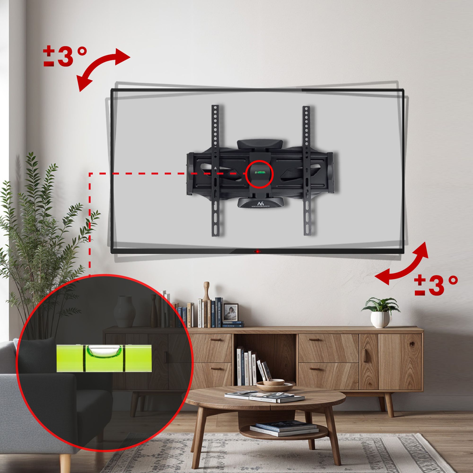 Universal Schwenkarm TV Wandhalterung Full Motion 45kg 26-70" Zoll 400x400 VESA