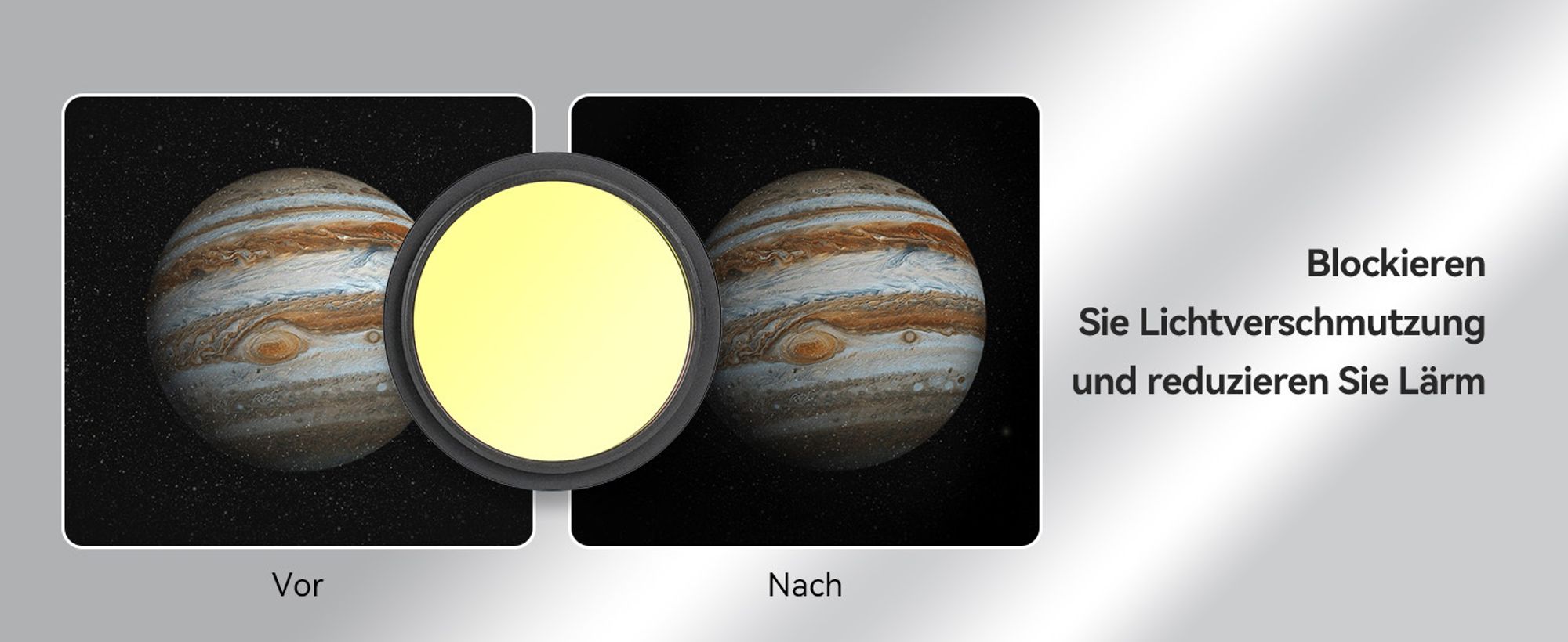 Svbony SV231 1.25" Teleskopfilter, Farbkorrekturfilter für Teleskope M28.5×0.6 Vollgewinde, Reduziert Schädliche Blaue Wellenlängen