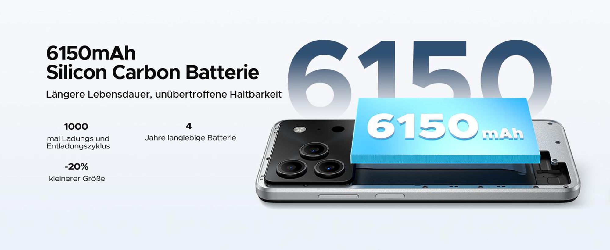 DOOGEE Note56 Pro Smartphone Handy, Android 16, 6,56" 90Hz, 6150mAh Akku, 32GB RAM+128GB ROM, 4G Dual-SIM, 13MP, NFC, Fingerabdruck, Gesichtserkennung