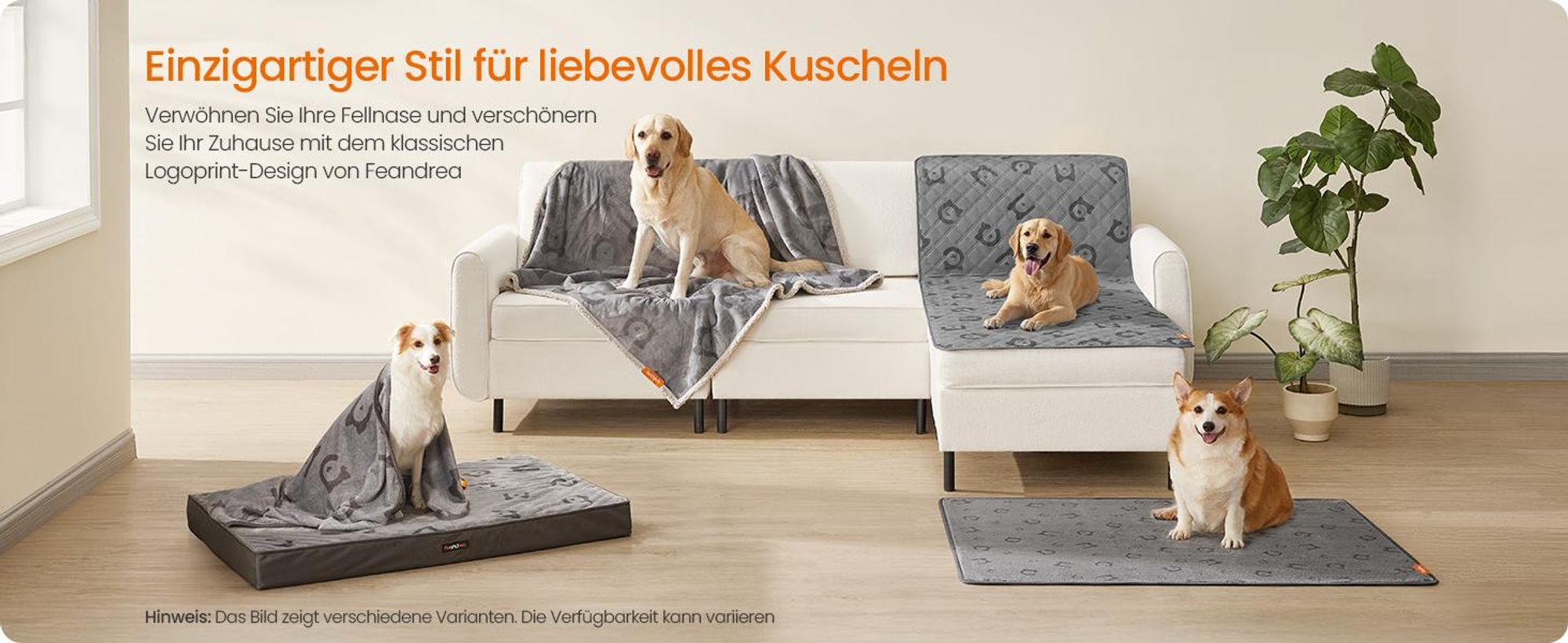 Feandrea Wasserdichte Hundedecke,Autoschondecke für Haustiere, Sofaschutz