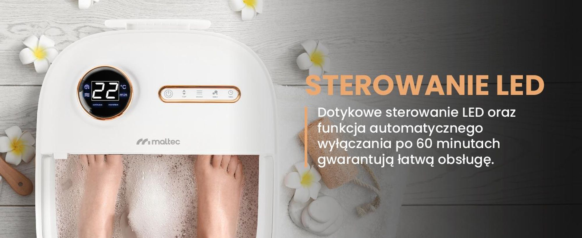 Składany wodny masażer do stóp z hydromasażem