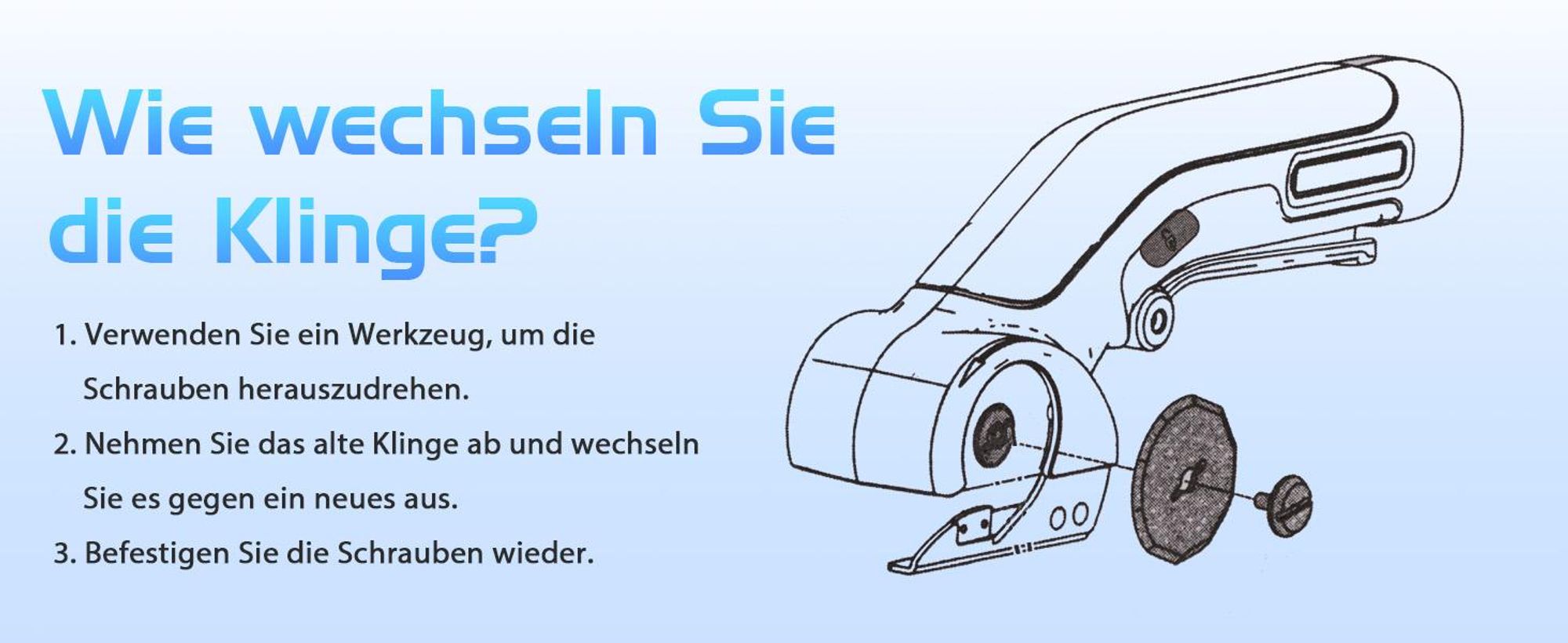 Akku Universalschneider, Elektrische Schere, Elektrischer Kartonschneider, 320rpm Kabellos Rollschneider, schneidet bis zu 9mm dick,mit 1 Ersatzklinge