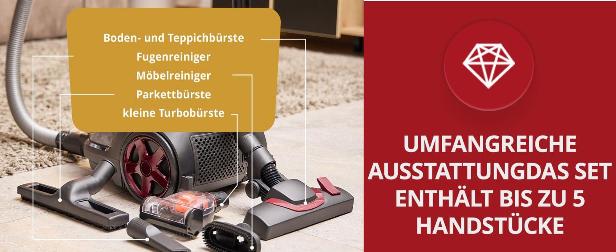 Staubsauger - beutellos - Zyklon - hohe Leistung 850 W leistungsstark MPM MOD-61