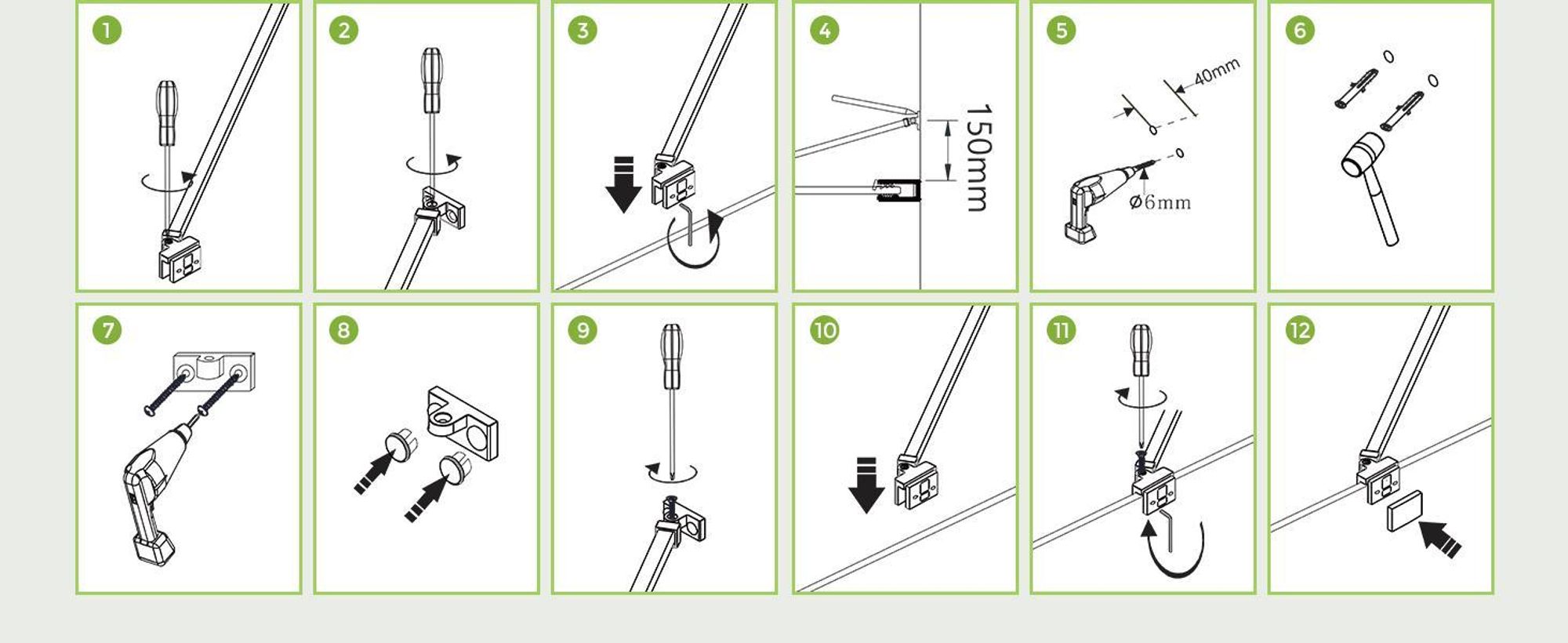 S'AFIELINA Duschkabine Stabilisator Aluminiumlegierung Stabilisierungsstange für Duschwand Glasdicke 5-6mm, Wandhalterung Einstelllänge 500mm ,2 Stück