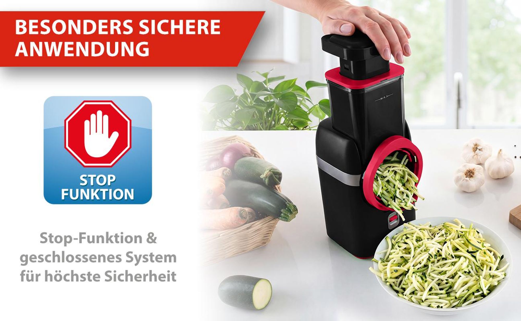 Genius Nicer Dicer Electro Gemüseschneider 25 tlg, elektrische Gemüsehobel für Würfel, Scheiben, Julienne, Küchenreibe Multizerkleiner Gemüse Obst