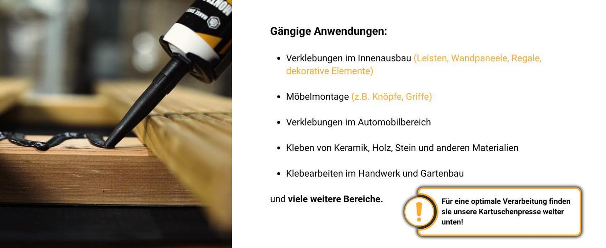 Montagekleber Turbo 290ml schwarz –High Tack Kraftkleber für Bau & Montage, extrem starke Haftung, sofortige Anfangshaftung, wasserdicht, UV-beständig