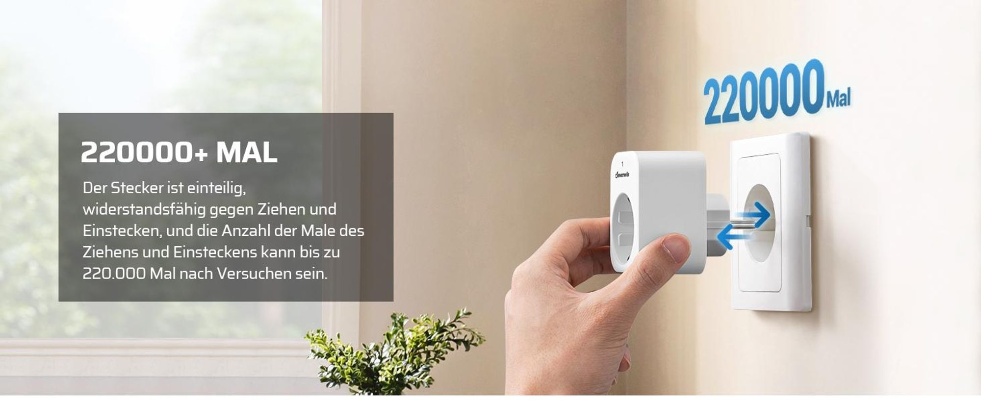 DEWENWILS Funksteckdosen mit Fernbedienung 5er Set, 3680W, Innen, 30M Reichweite, Weiß