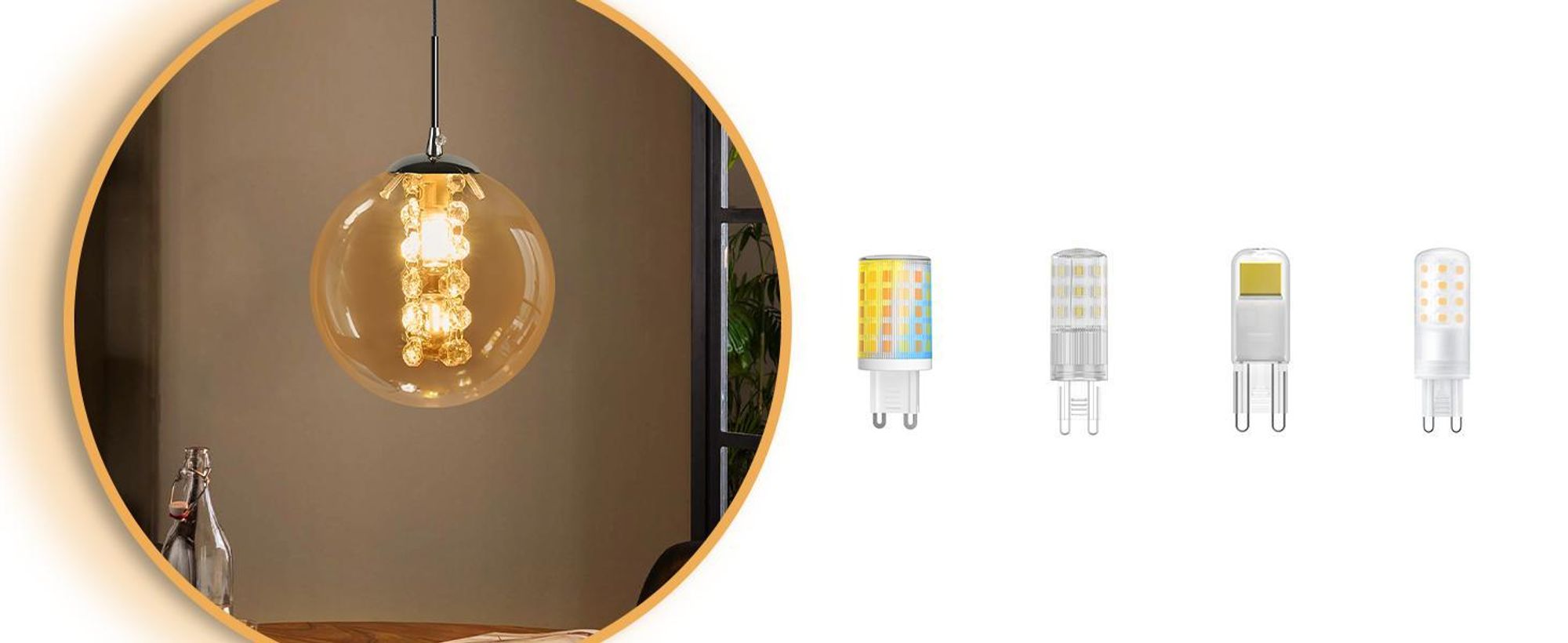ZMH závěsné svítidlo skleněné závěsné svítidlo 1 žárovka jantarová lampa nad jídelní stůl 120 cm výškově nastavitelná G9 noční lampa závěsné svítidlo do ložnice jídelny