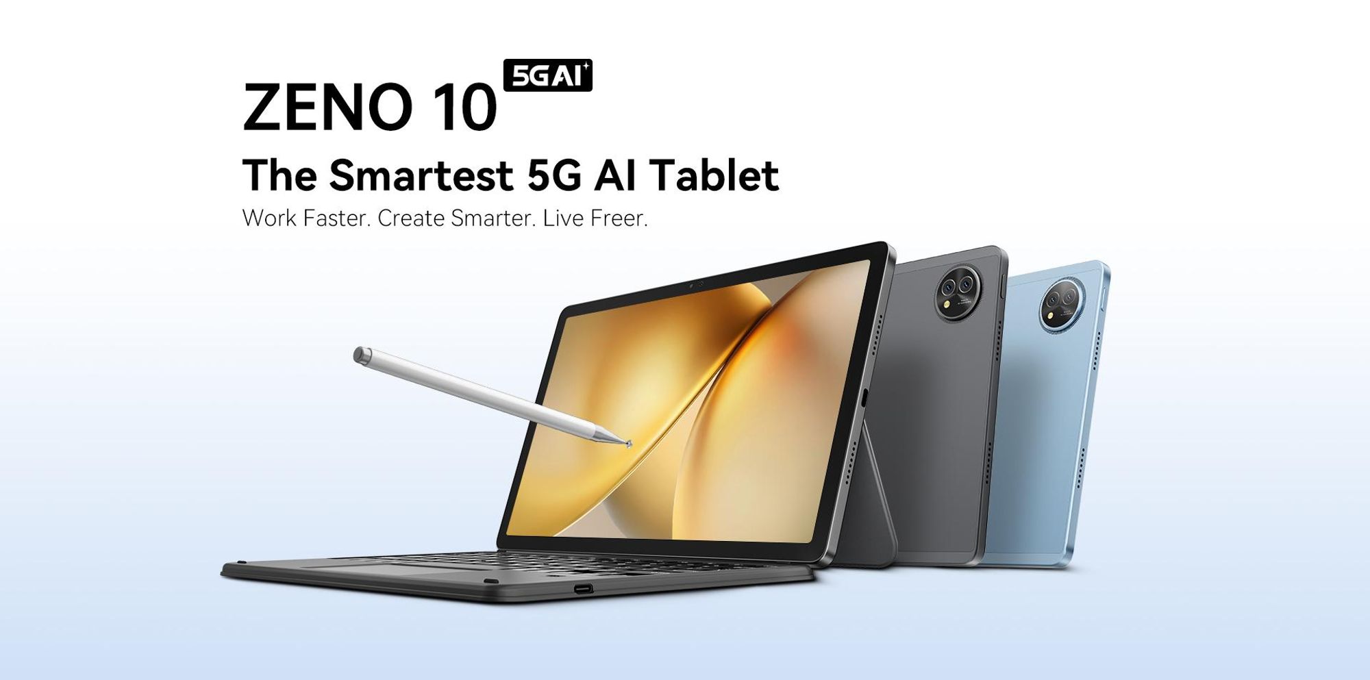 Blackview Zeno10 11“, Dual 5G SIM, 8800mAh, mit Camera, 24GB(8+16) RAM+128GB ROM, Android 15, mit Tastatur/Maus/Stift/Hülle usw.