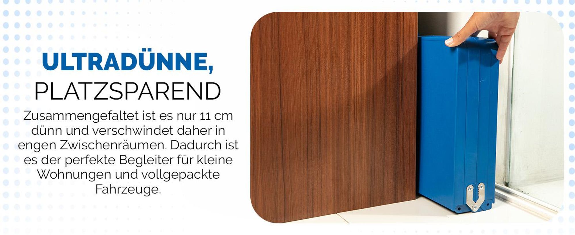 CASARIA Campingtisch mit 4 Sitzplätzen Blau