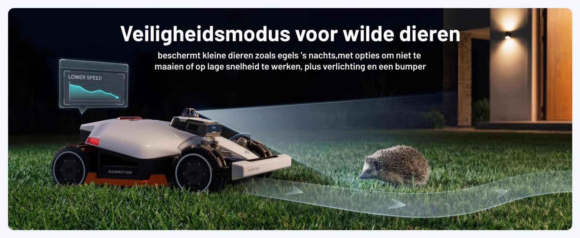 Robotmaaier Mammotion LUBA 3 AWD 1500 met wasstandaard, zonder kabel, voor 1500 m², vierwielaandrijving, hellingen tot 80%, auto-kaartgeneratie, APP