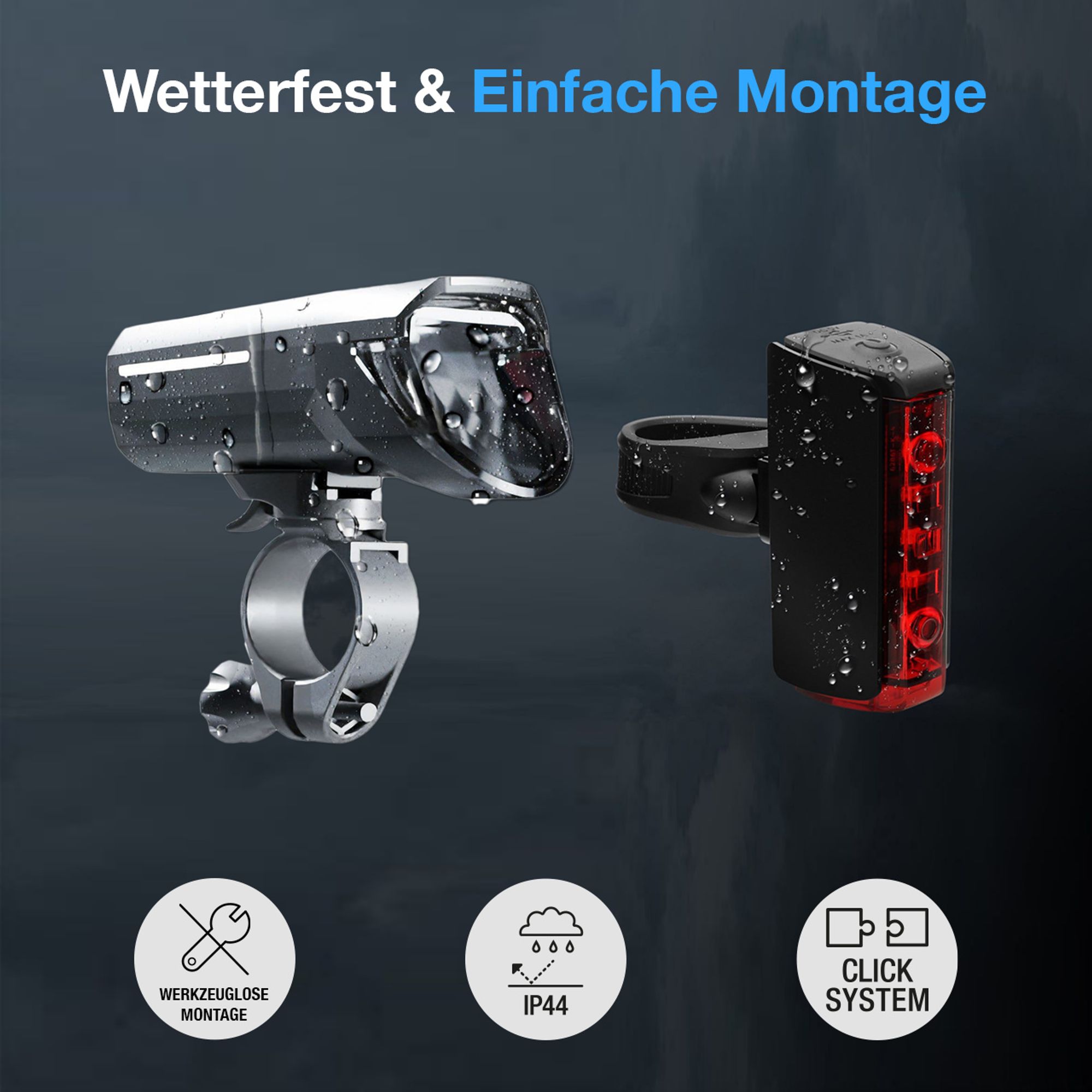 Die wetterfeste Konstruktion sorgt dafür, dass das Produkt selbst bei Regen und Wind funktioniert.