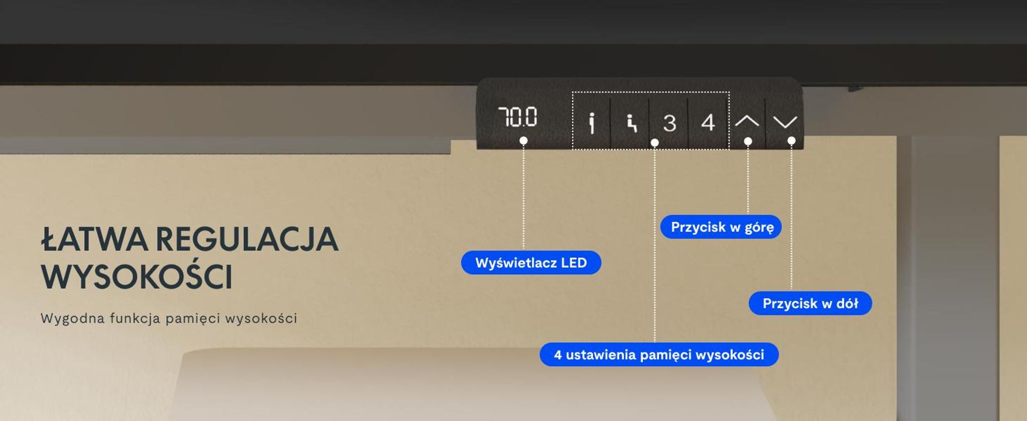 FlexiSpot E1 Pro Biurko z regulacją wysokości, podwójny silnik, udźwig 100 kg, 4 pamięci sterujące, zabezpieczenie antykolizyjne(szary)