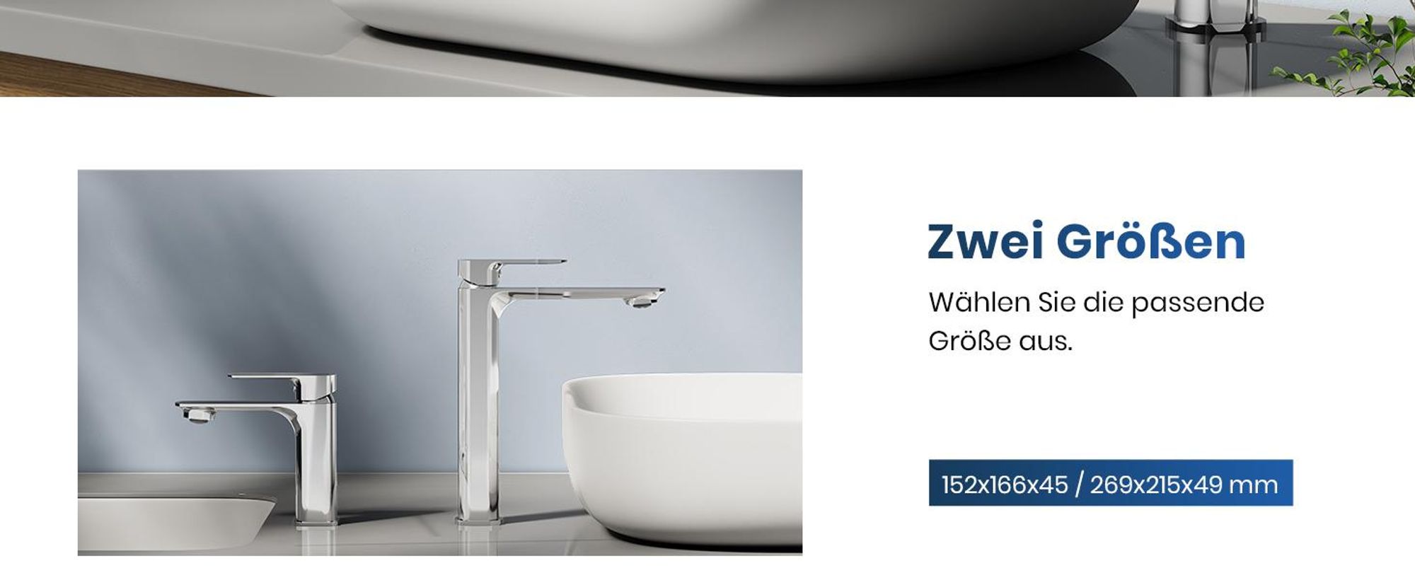 EMKE Waschbeckenarmatur Waschtischarmatur Badarmatur Einhebelmischer Wasserhahn Bad aus Messing 269 x 215 x 49mm Chrom