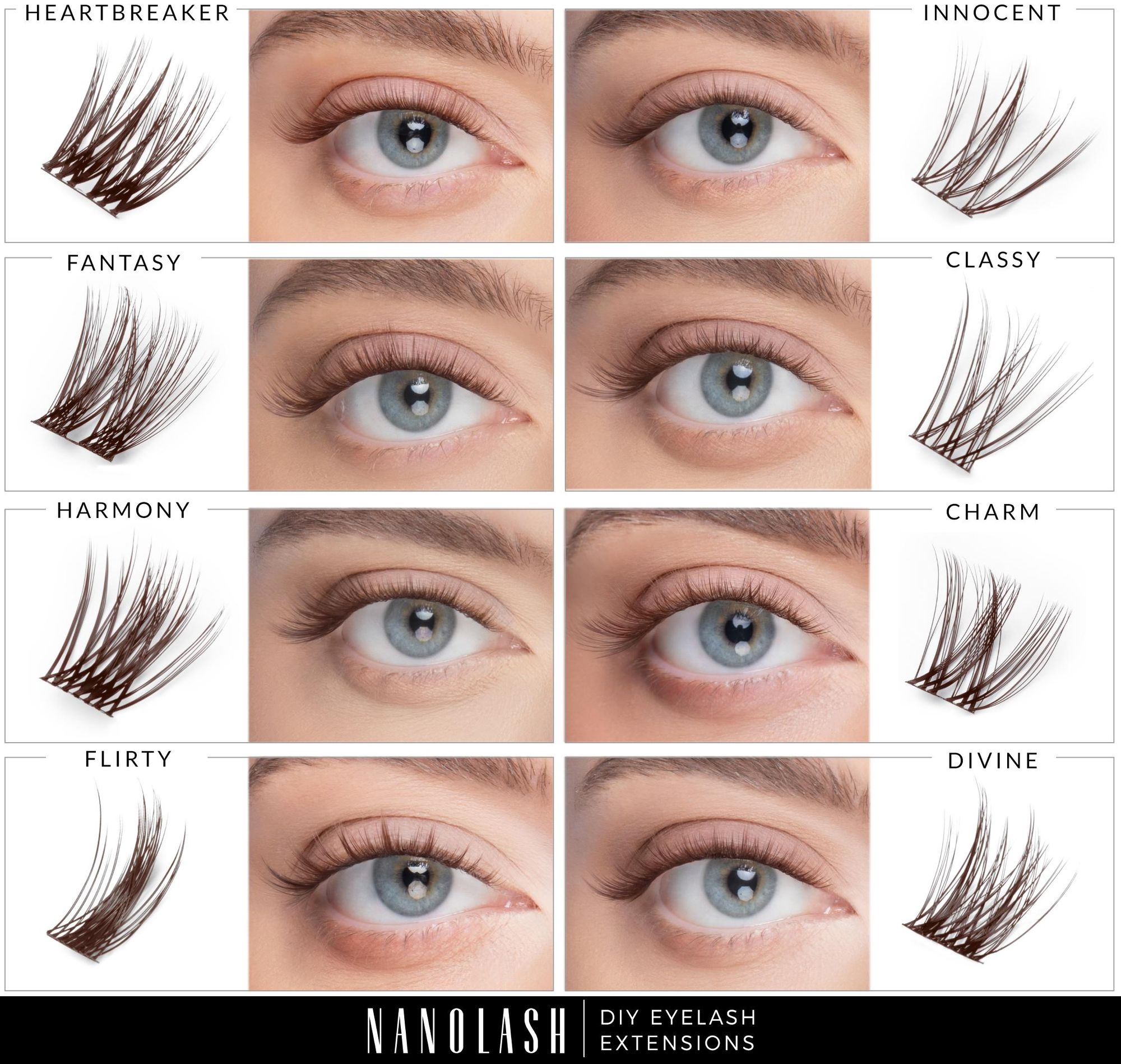 Nanolash Classy Falsche Wimpern Set 5 Stück