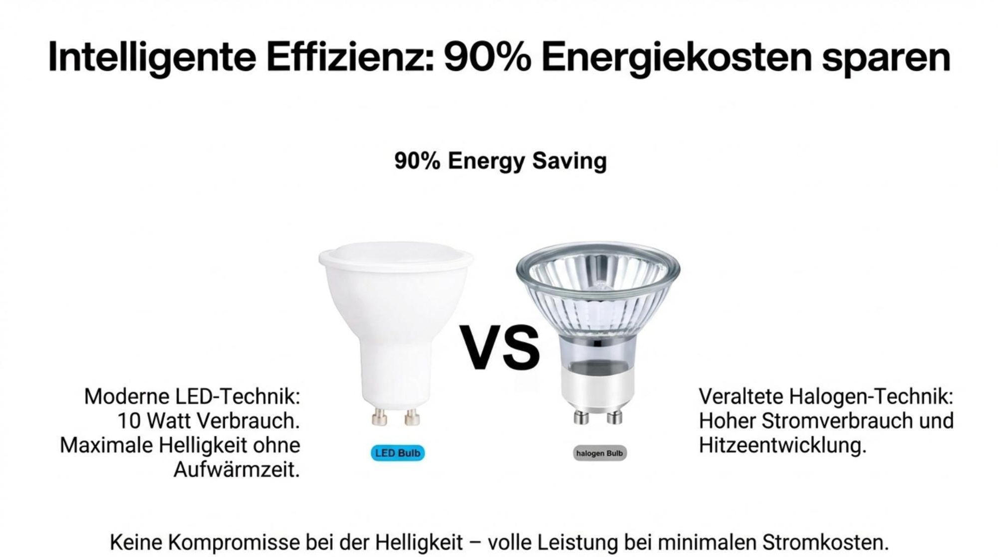 10er Set LED Leuchtmittel MasterLED GU10 1000lm Neutralweiß 4000K 10W ersetzt 100W Halogen Breitstrahlend 120° Flimmerfrei
