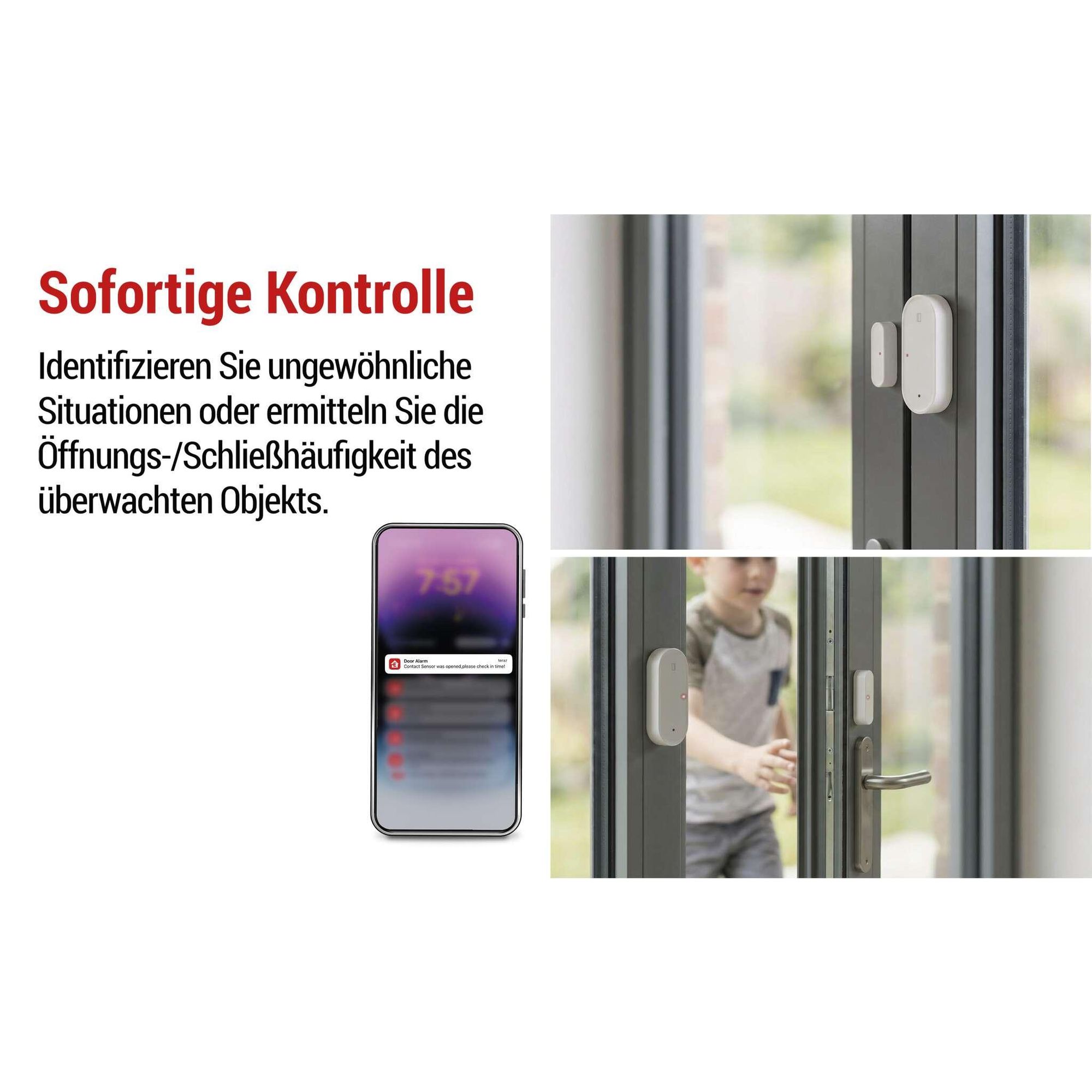 EMOS GoSmart - ZigBee Türsensor mit App - drahtloser magnetischer Zigbee-Fenster