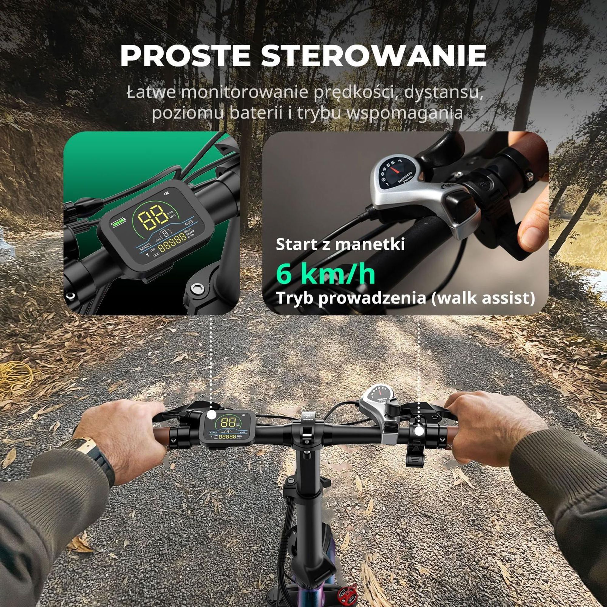Rower Elektryczny FAFREES F20 Pro - Silnik 250W Akumulator 36V20Ah Opony 20" Mechaniczny Hamulec Tarczowy - Błękit Aurory