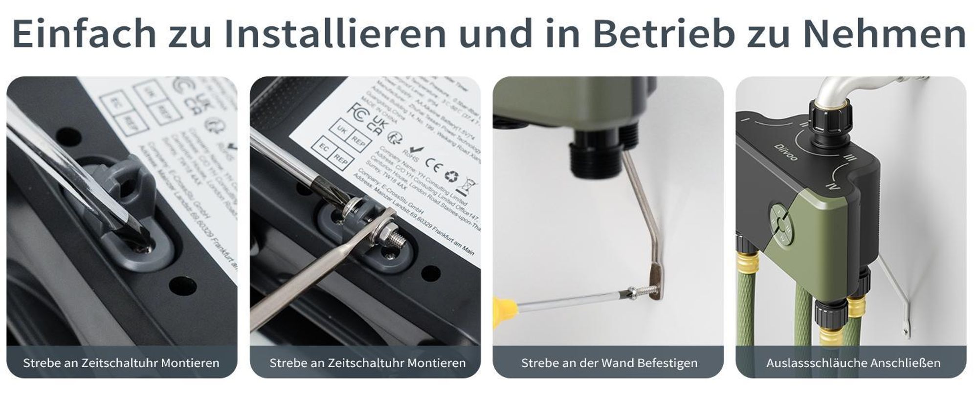 Kommt mit einer Montagehalterung für mehr Stabilität
