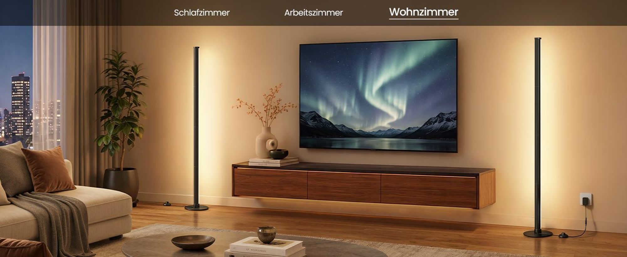 VASAGLE LED Stehlampe Dimmbar für Wohnzimmer 3000K Warmes Licht 18 x 18 x 139,4 cm Schwarz