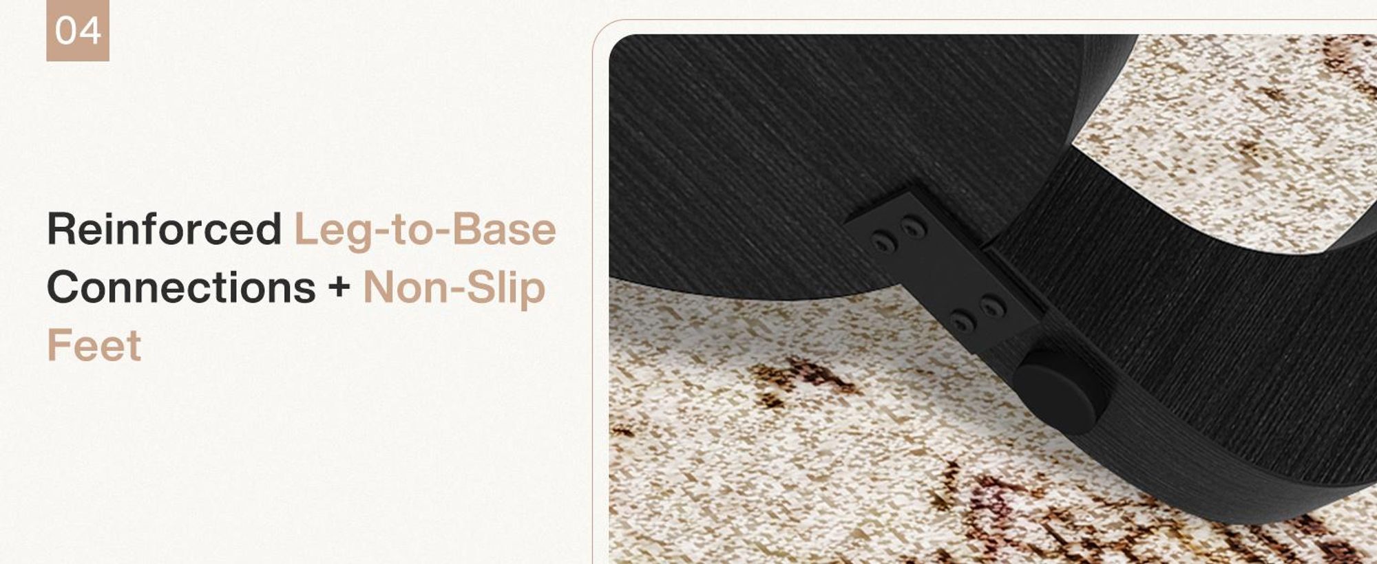 Tribesigns runder Couchtisch, 2-stöckiger runder Couchtisch mit Stauraum, Beistelltisch Holz Wohnzimmer, dicke Tischplatte Gestell, Schwarz