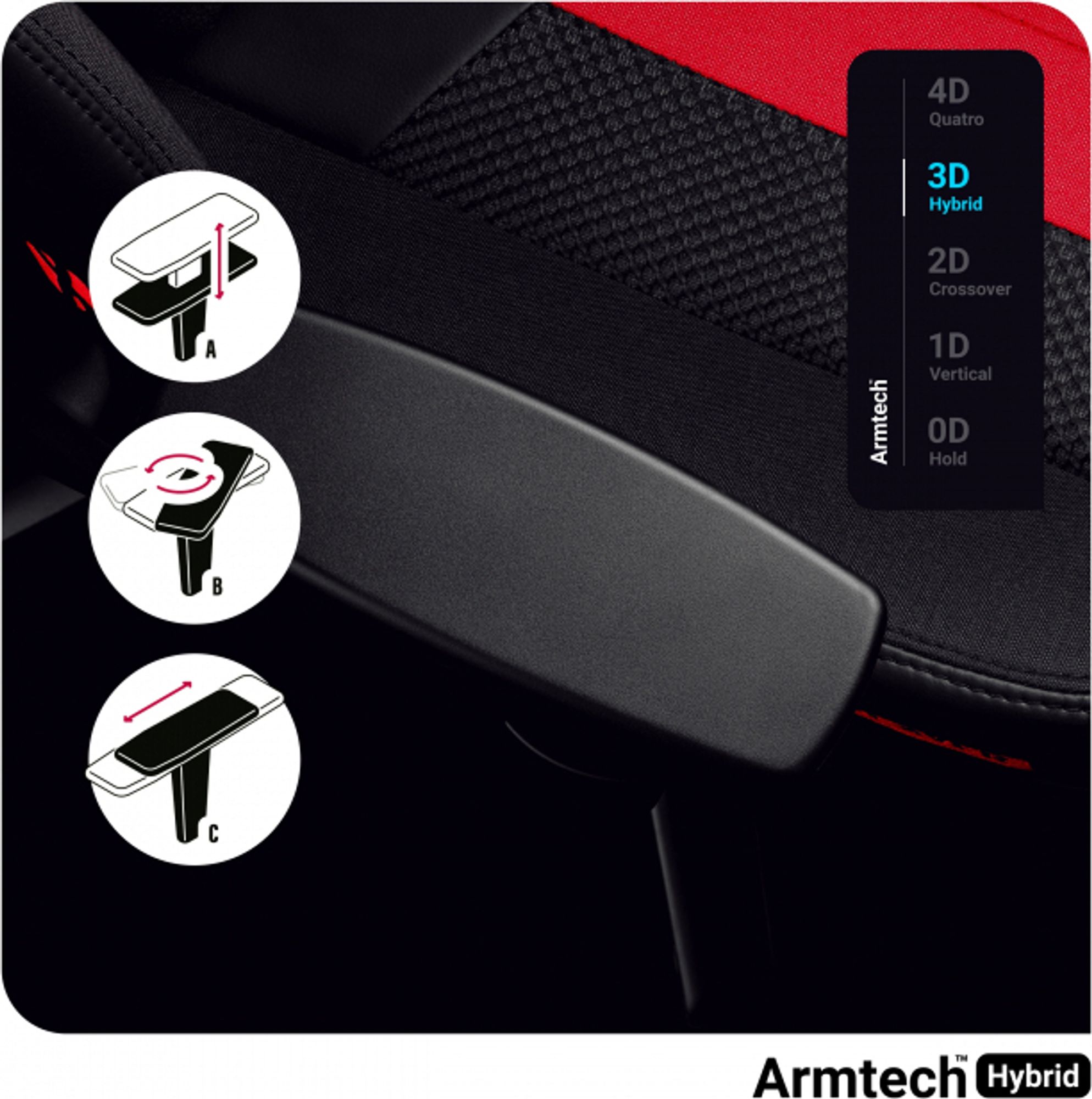 Diablo X-Player Gaming Stuhl Bürostuhl Schreibtischstuhl Stoff 3D Armlehnen Ergonomisches Design Nacken/- Lendenkissen, Farbe: Anthrazit-Rot, Größe: Normal
