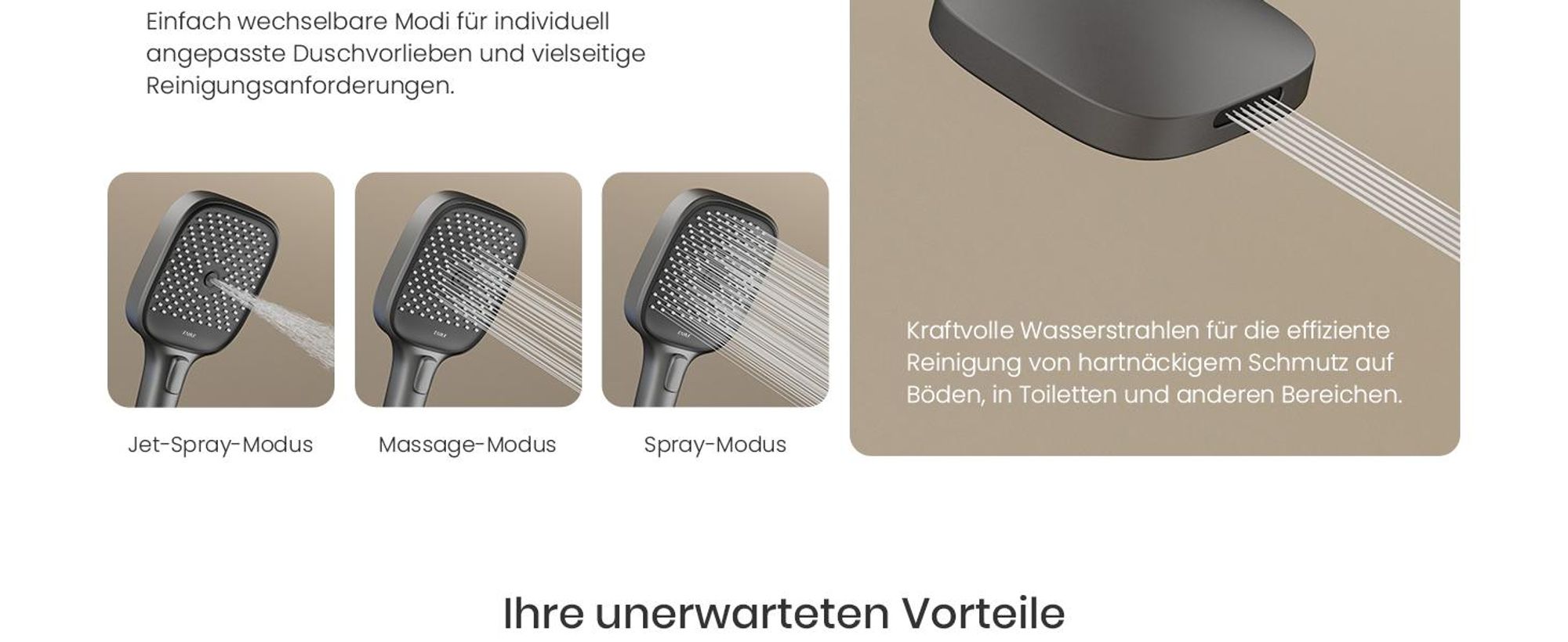 EMKE Duschsystem mit Thermostat prämiertes Design Duschsäule Matt Anthrazit 360×240mm eckiger Regendusche, Wassermengenregler, Badewannenauslauf F29