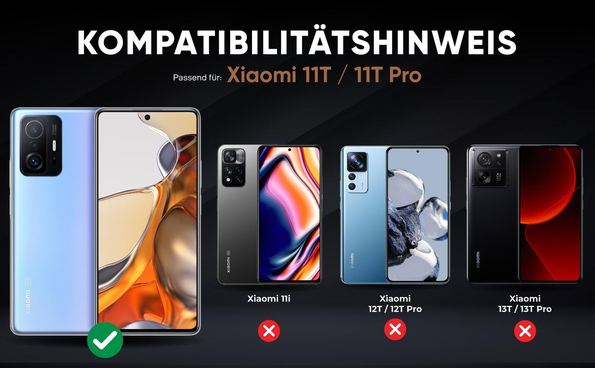 Kompatibilitätshinweise Hülle für Xiaomi 11T