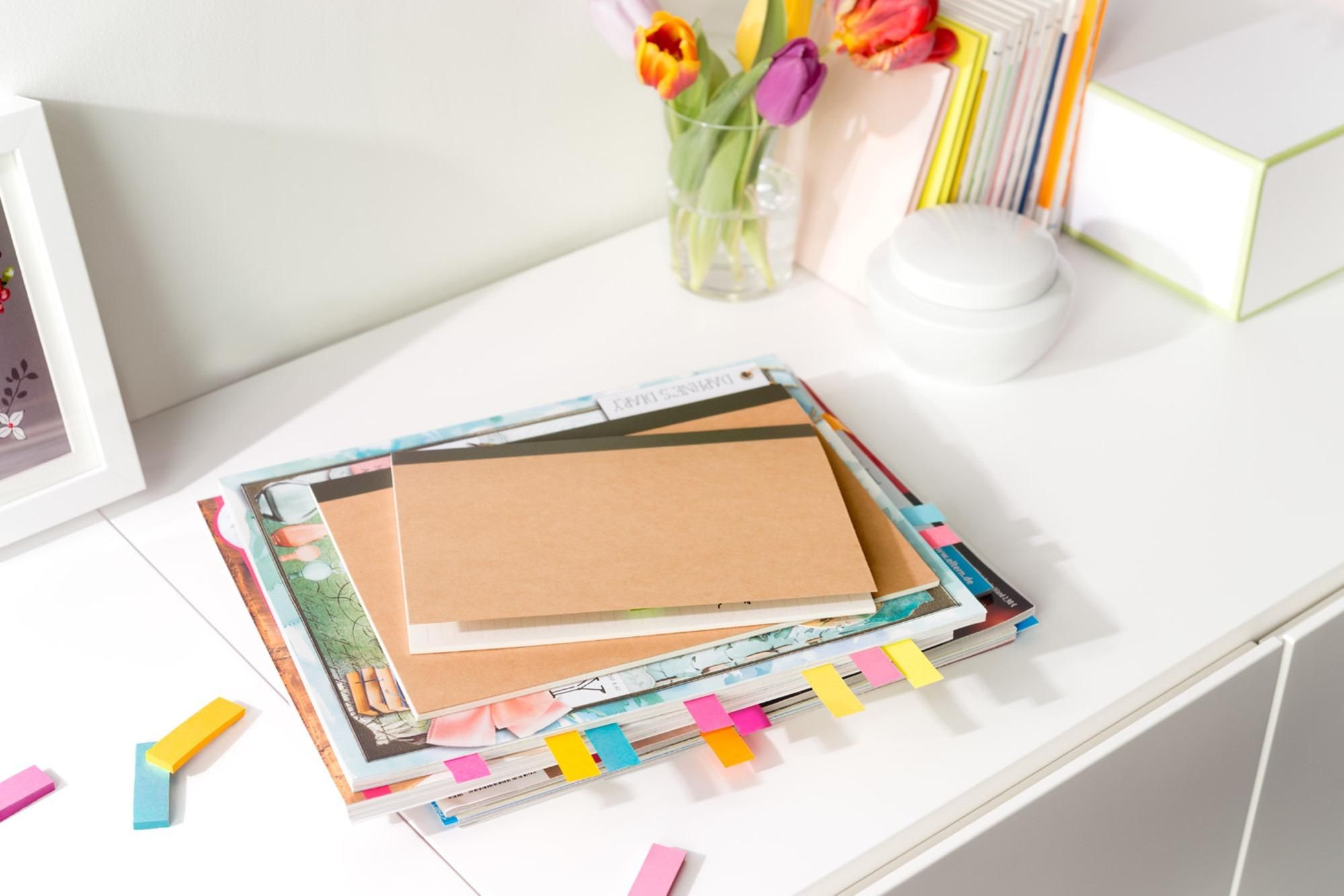 Post-it® Page Marker Farbenmix Haftnotizen 15x50mm 5 Blöcke 100 Blatt