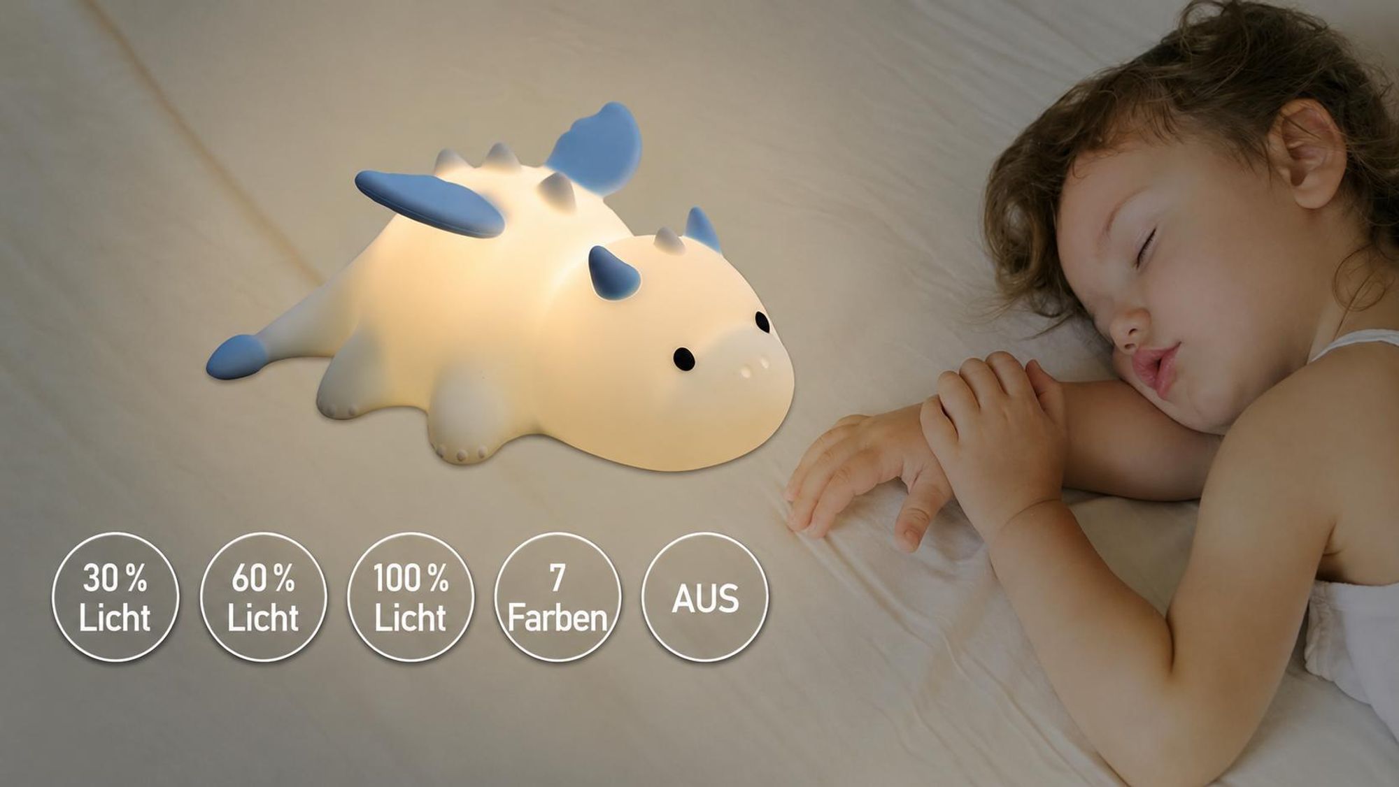 LED Nachtlicht Silikon Birne Touch Nachtlampe mit Timer,7 Farbe dimmbar,Schlaflicht Kinderzimmer tragbare Schlafhilfe Stilllicht,mit magnetischer Adso