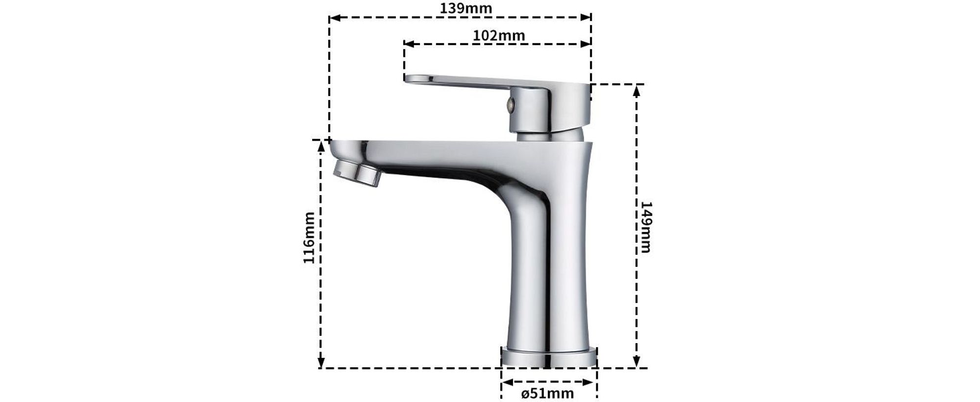 HOMELODY Wasserhahn Bad，Waschbecken Badarmatur，Mischbatterie aus Messing，Waschtischarmatur Einhandmischer für Badezimmer, Waschtisch Armaturen Spüle