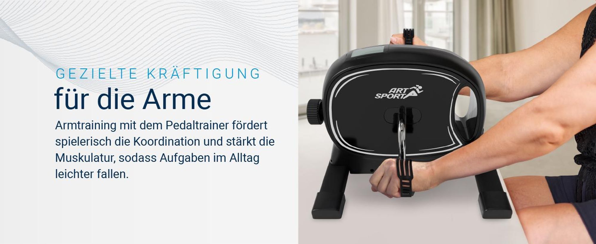 ArtSport Pedaltrainer Sportivo - für Zuhause, Heimtrainer, Fitnessgerät