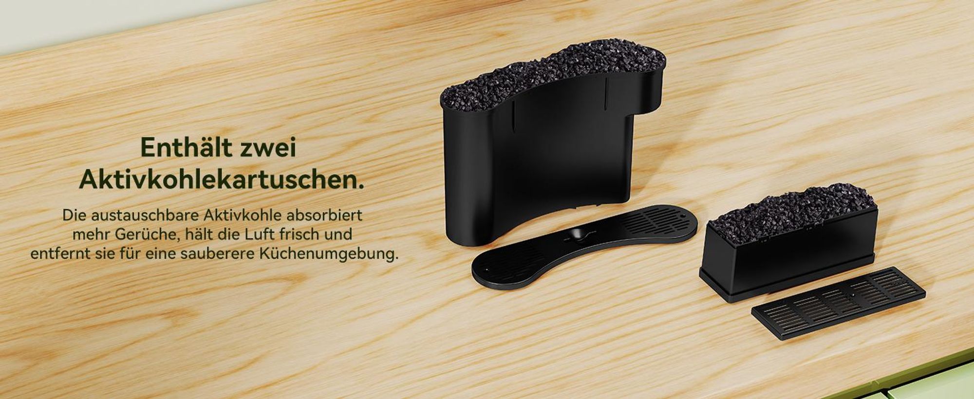 Puluomis Intelligenter Elektrischer Komposter 4.2L, 3-in-1 selbstreinigend, geruchsfrei und leiser Küchenkomposter, für Obst-/Gemüseabfälle Küche