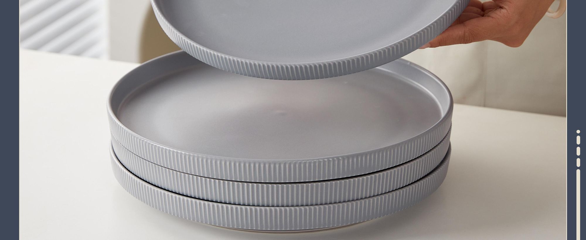 Teller set 4er Ø27,7 cm Speiseteller Pastateller Steakteller für 4 Personen Keramik Flachteller Matt-Glasur Mikrowellen- und Spülmaschinenfest