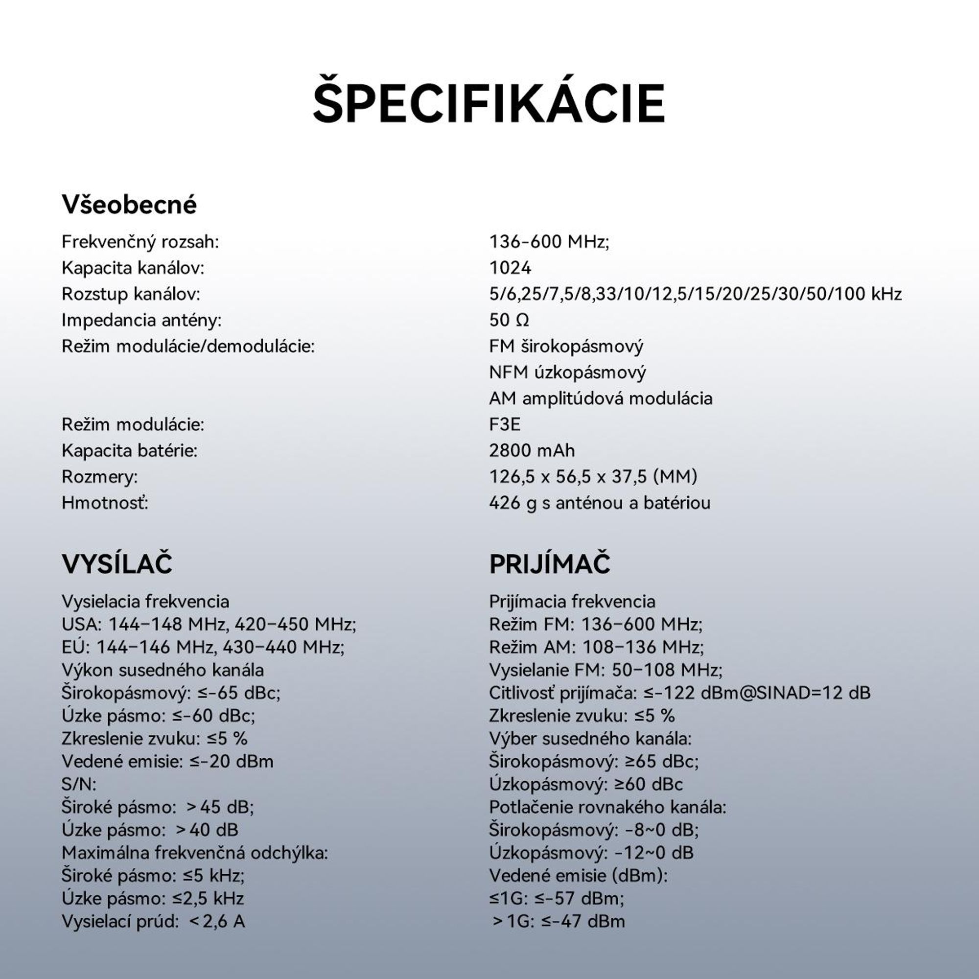 Retevis Ailunce HA2 Bluetooth rádio, rádioamatérske, APP ovládanie, APRS/GPS, rýchle nabíjanie, IP67 vodotesné, 2800mAh, SOS, pre rádioamatérov