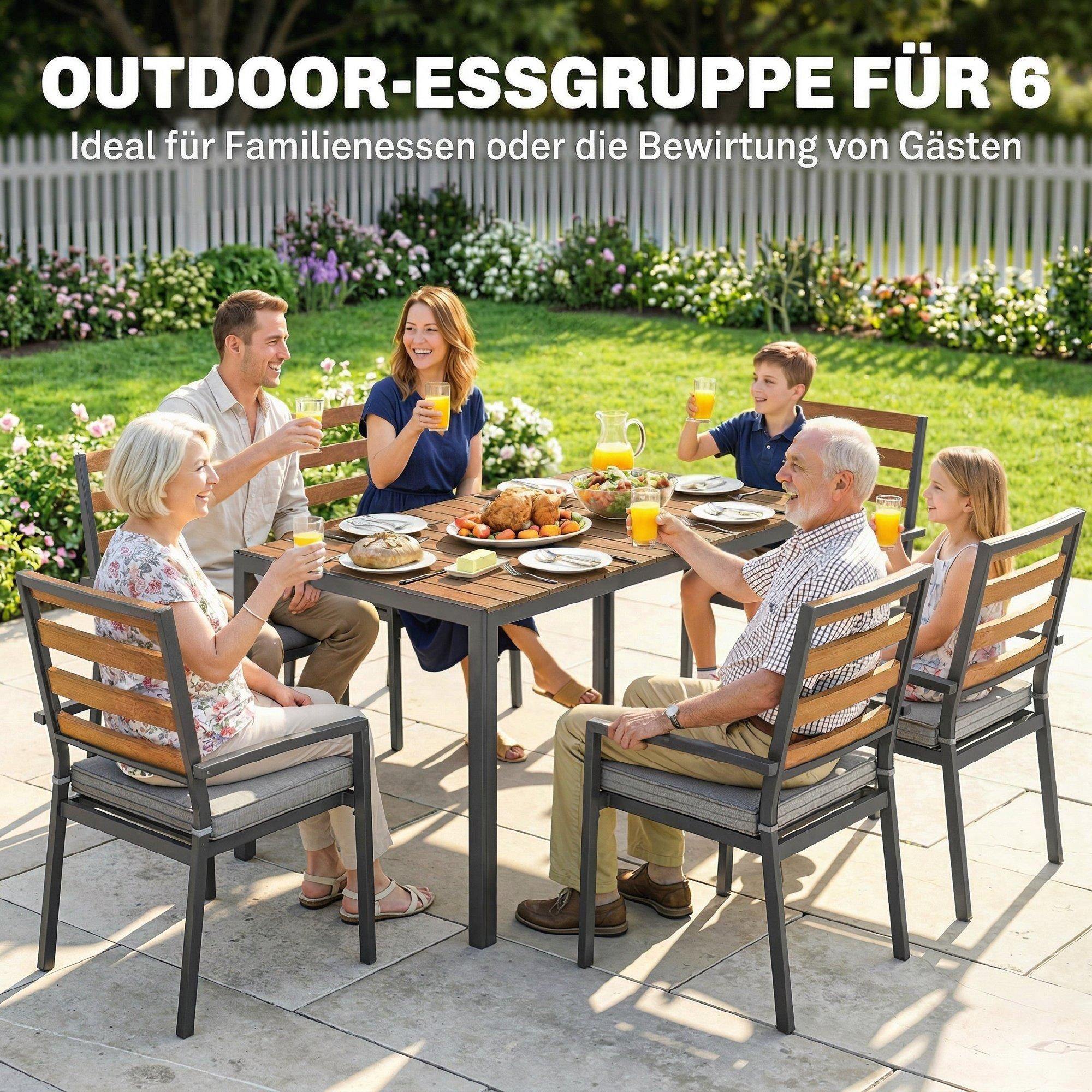 Sitzgruppe Stahl Naturholz kaufen