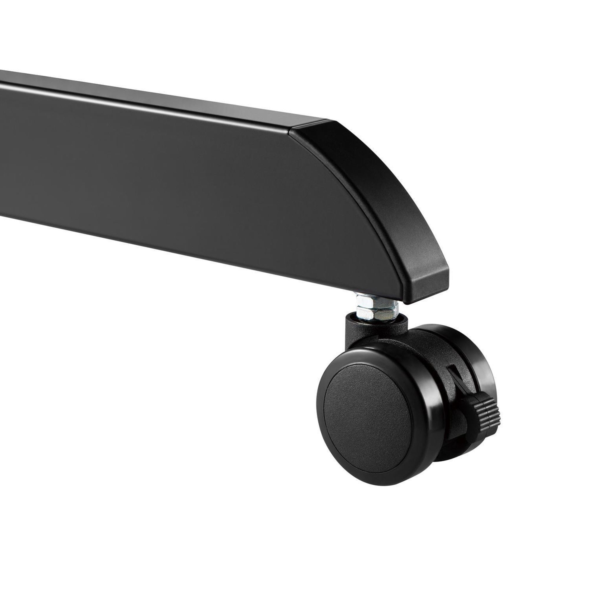 Höhenverstellbarer Laptoptisch mit Rollen und Schublade Sitz-steh-Schreibtisch - Höhenverstellbar bis max. 113cm / Max. 8kg - Schwarz