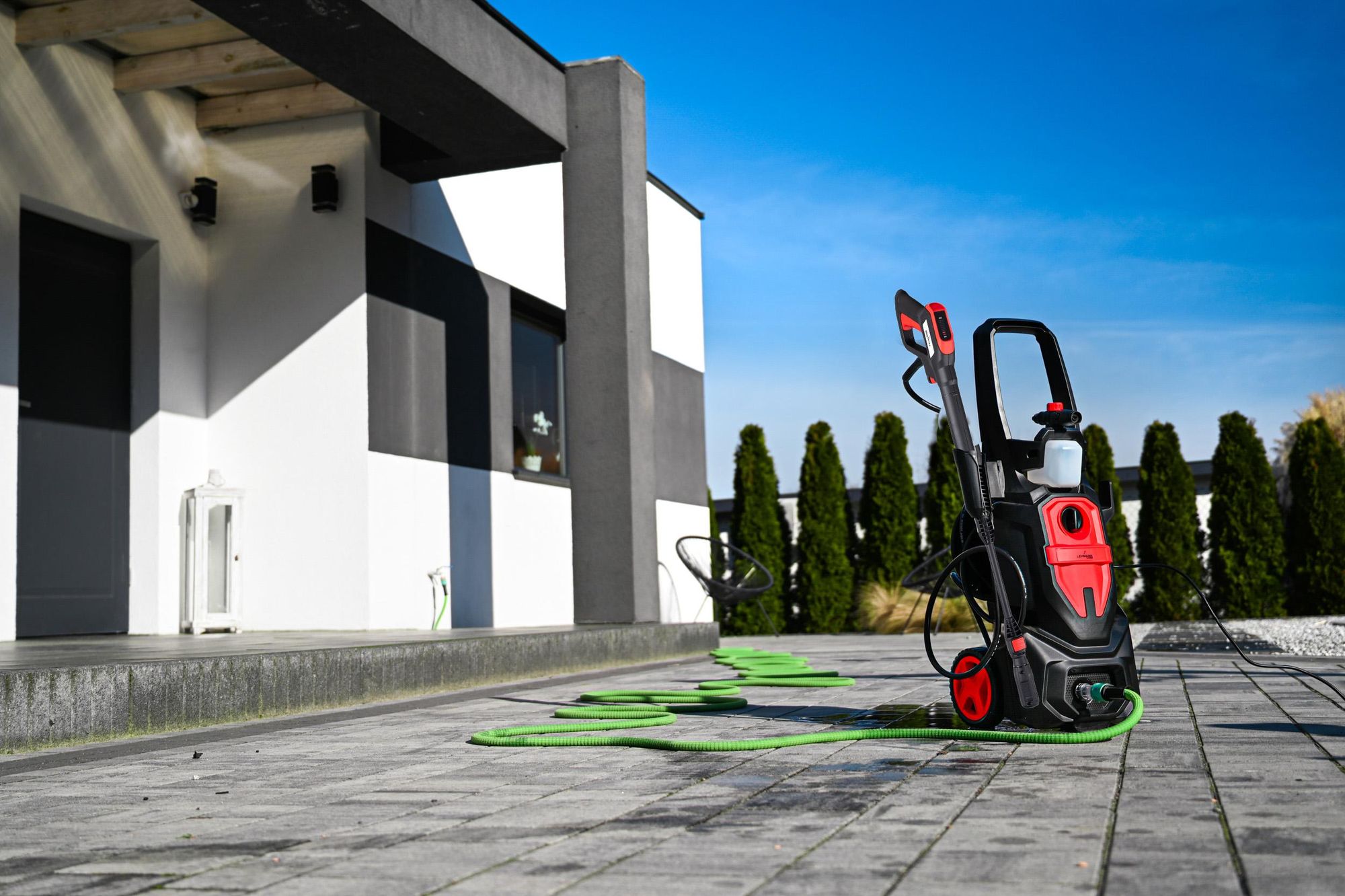 Myjka ciśnieniowa Lehmann Denver 2200 W, 290 bar, przepływ wody 480 l/h, ze zwijaczem węża 10 m, pianownicą i dyszą turbo