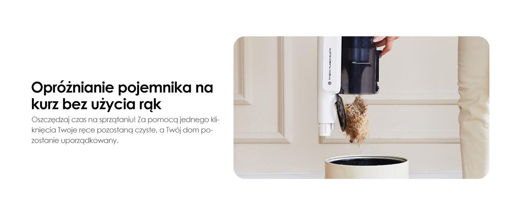Tineco A30S Odkurzacz Bezprzewodowy 20kPa 60min ZeroTangle 1L Pojemnik