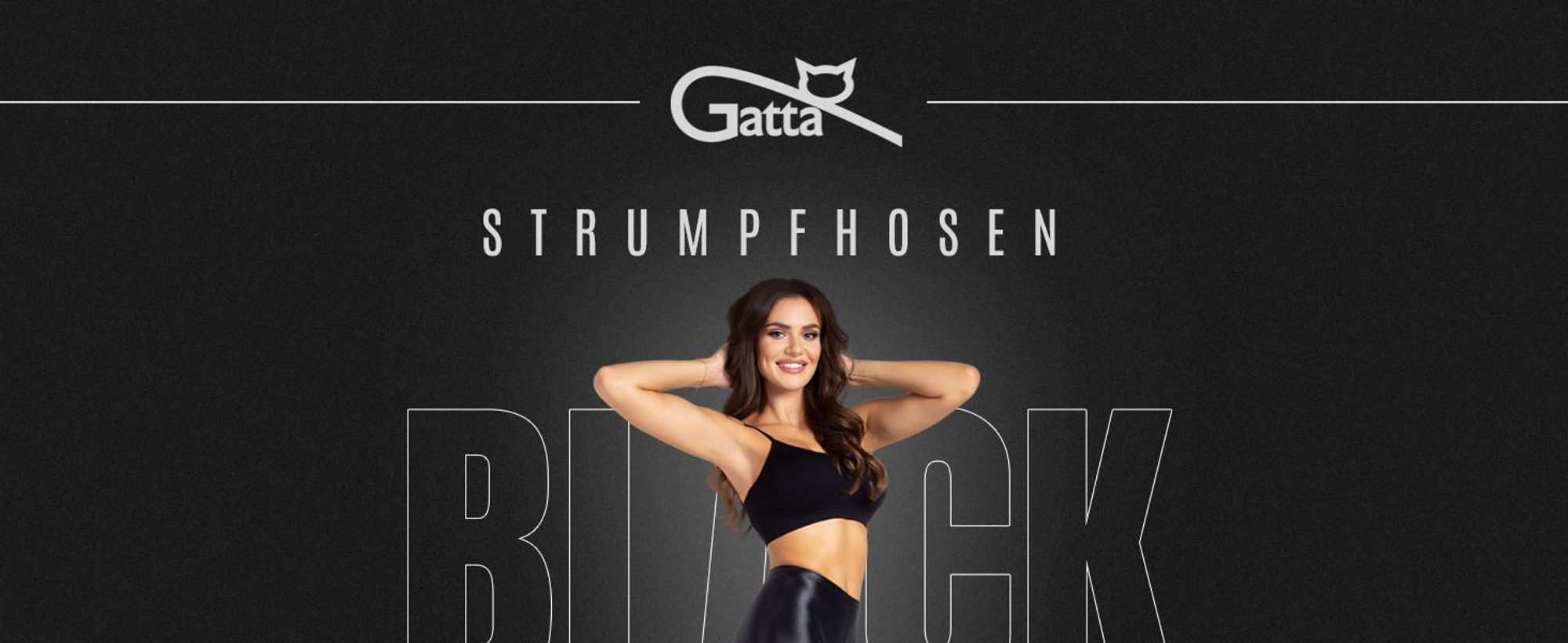 GATTA BLACK BRILLANT Strumpfhosen Blickdicht glänzend Glamour Schwarz 120den - 3XL