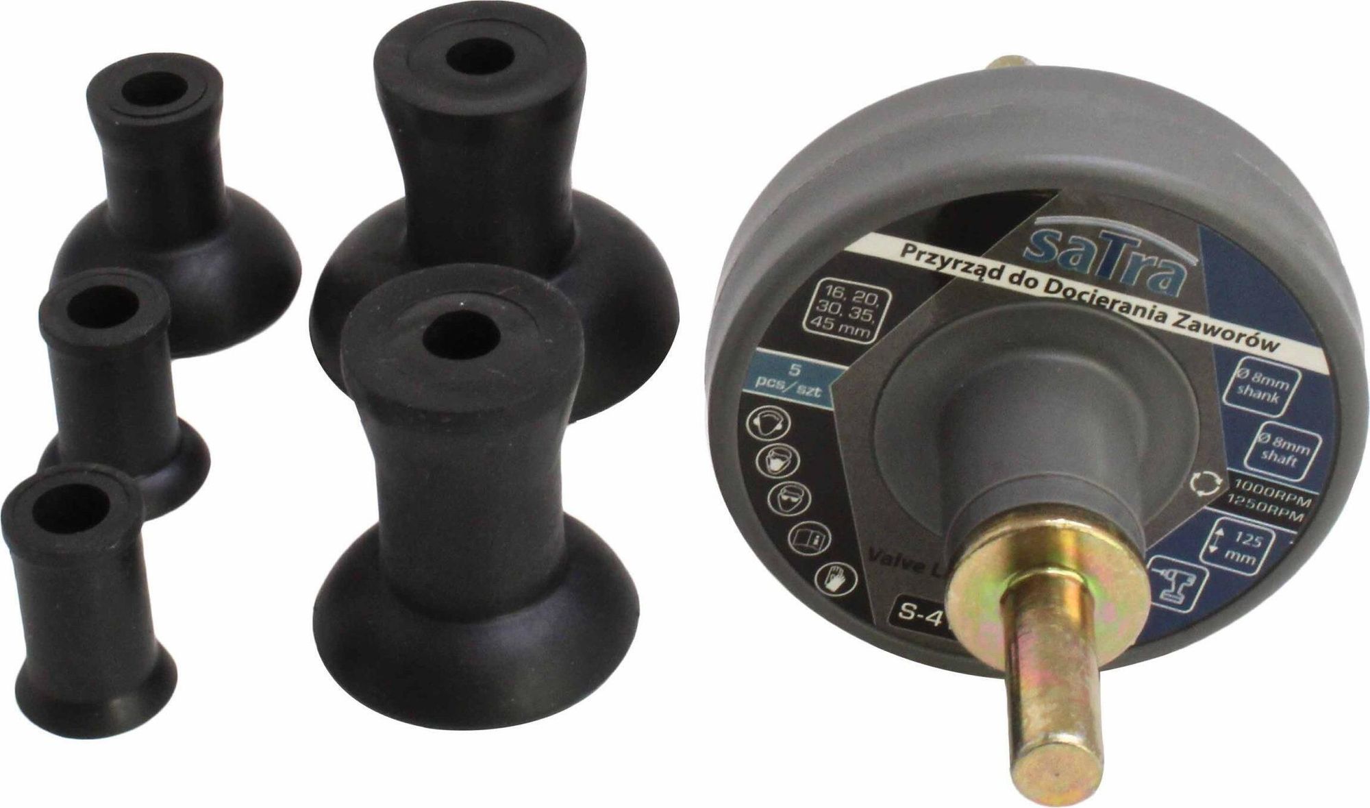 SATRA | Nástavec pro broušení a vrtání ventilů, včetně sacího kotouče 16, 20, 30, 35, 40 mm