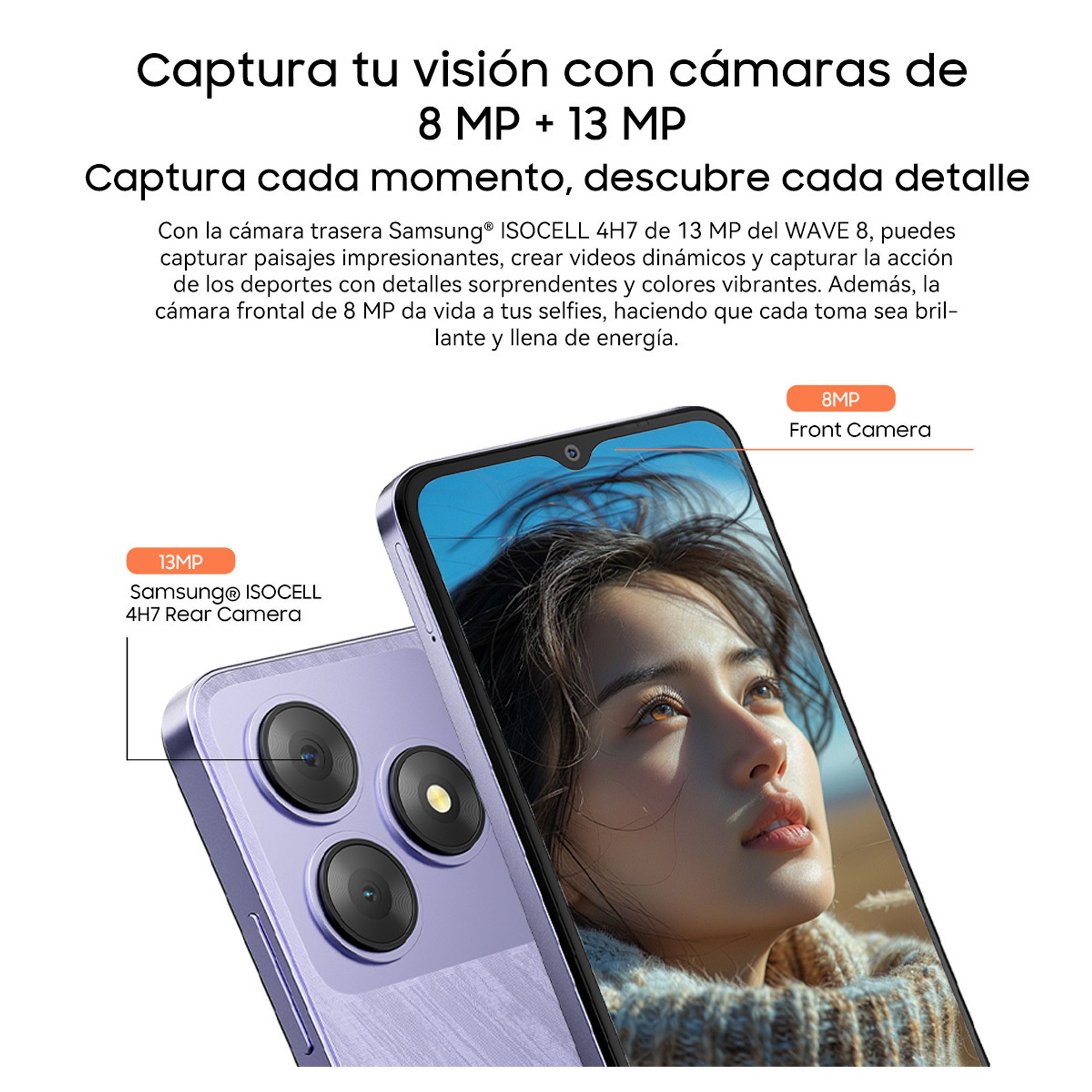 Blackview Wave 8 AI Handy Ohne Vertrag, Dual SIM, 6,56" HD+ IPS Display, 12GB RAM+256GB ROM, Octa-Core, 5000mAh, 13MP+8MP, Face ID,1080P FHD