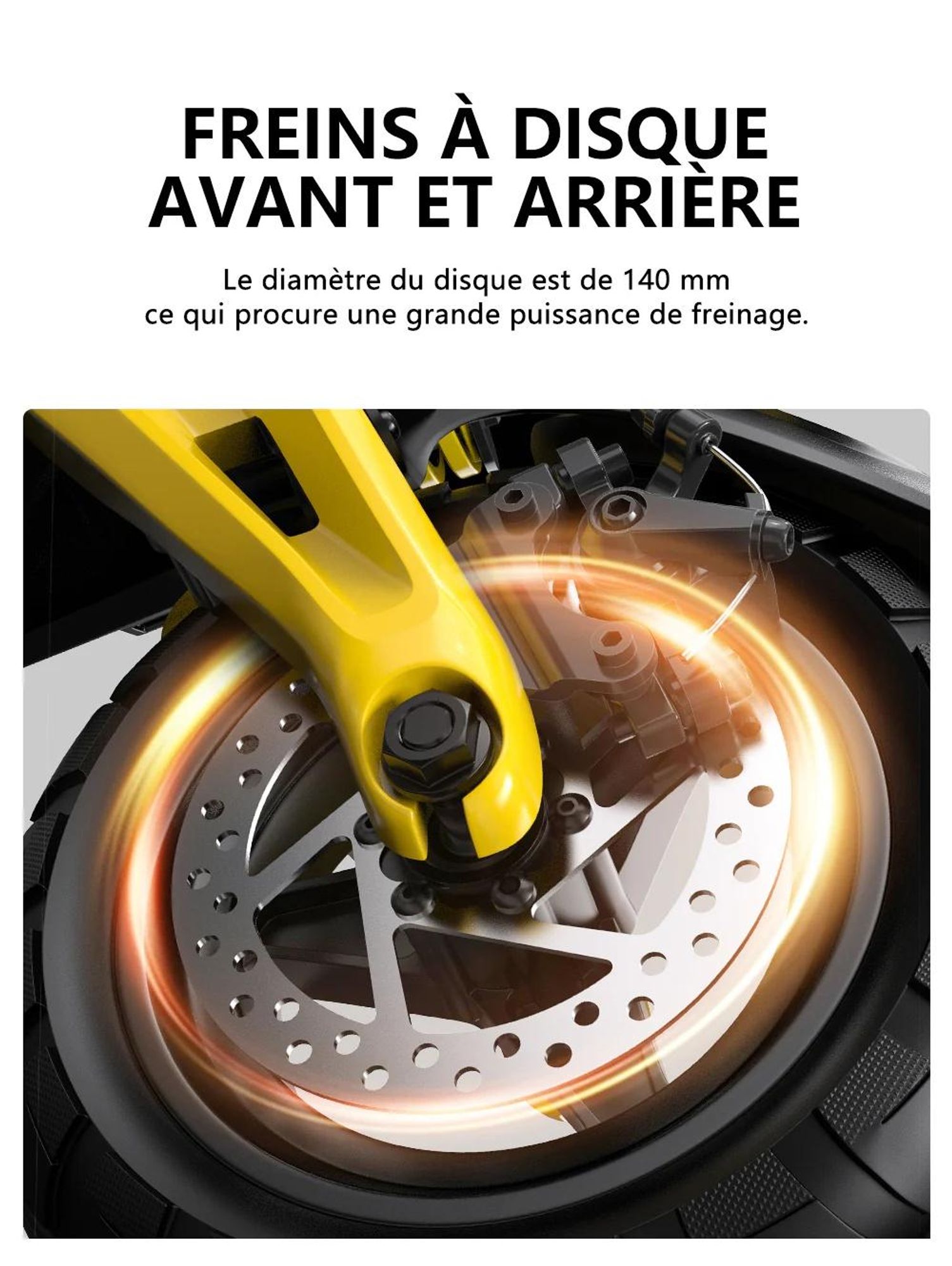 Trottinette Électrique OOTD S10 - Batterie 48V20AH 10" Pouces Roues Freins à Disque - Noir