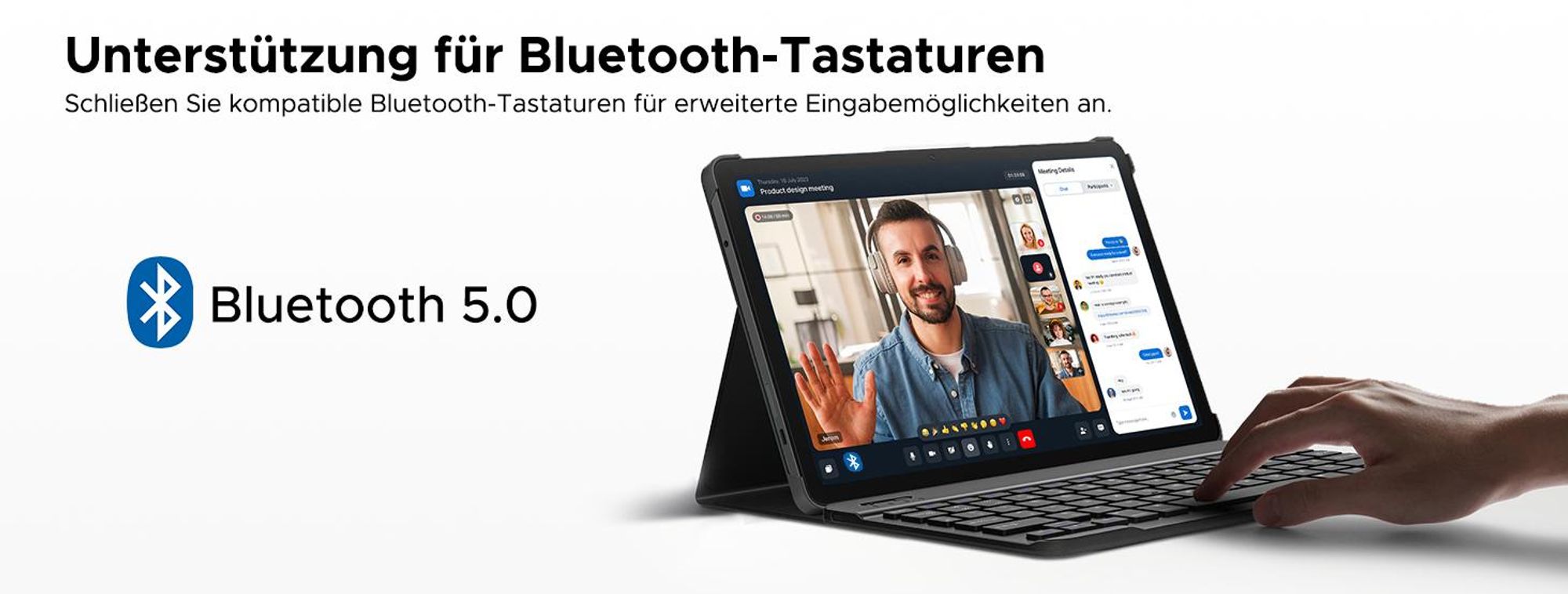 POCKAM P13 Tablet Android 16, 13 Zoll 120 Hz, 48(8+40)GB + 128GB/TF 2TB, 12000mAh, 5G WiFi, mit Stift/Maus/Tastatur, 13MP+8MP/Widevine L1/Gemini AI