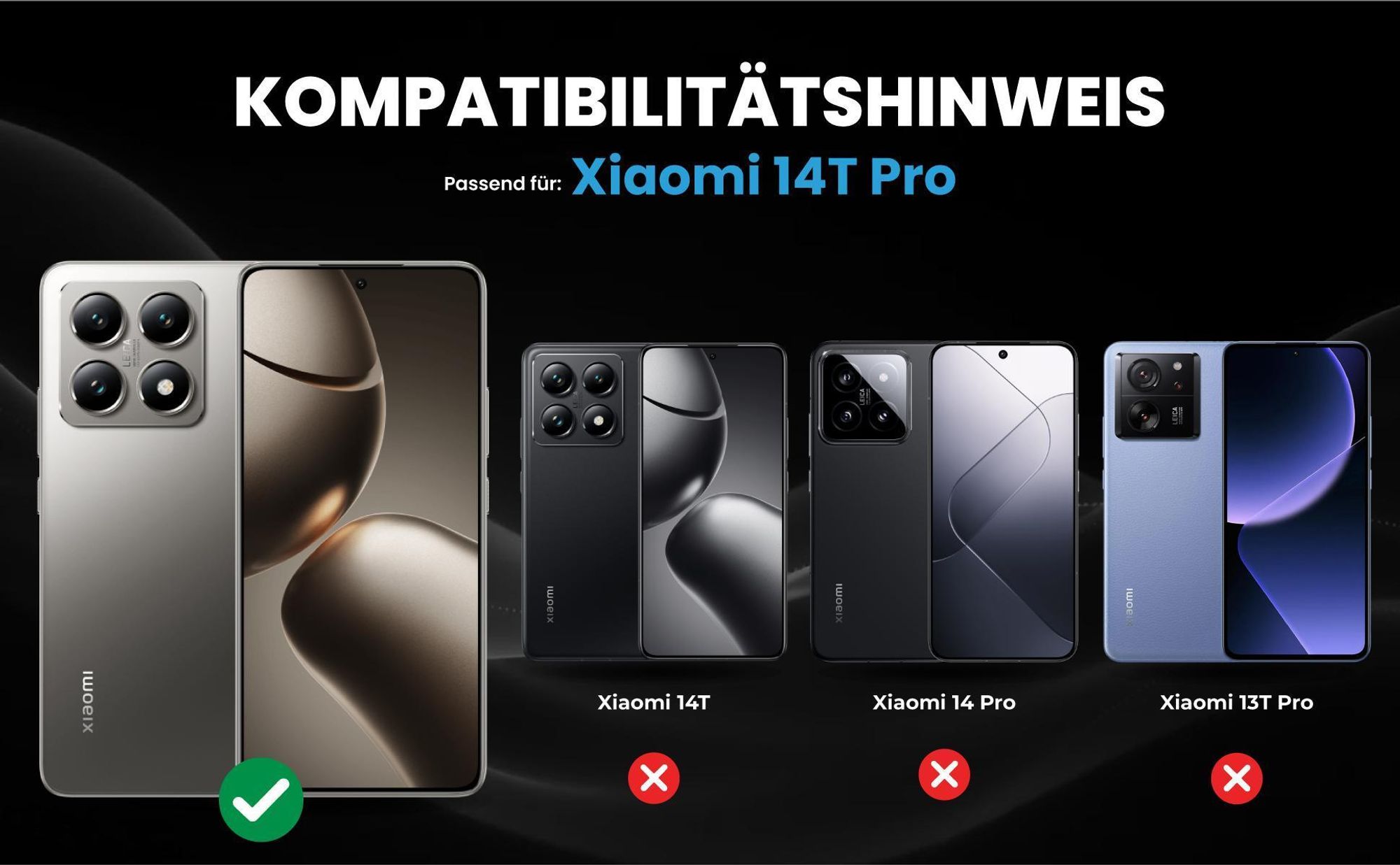 Kompatibilitätshinweise Hülle für Xiaomi 14T Pro