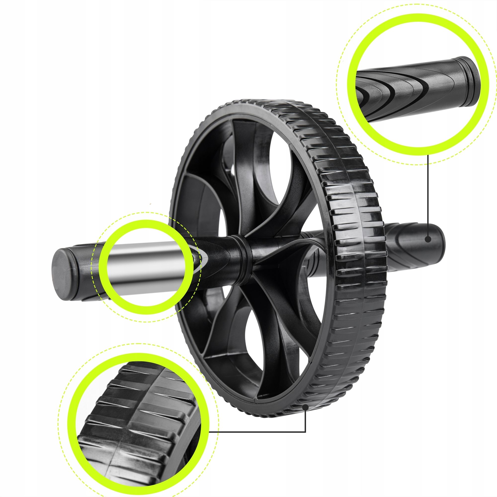 Fotografie produktu cvičebního kola Fizyo Ab Wheel na bílém pozadí