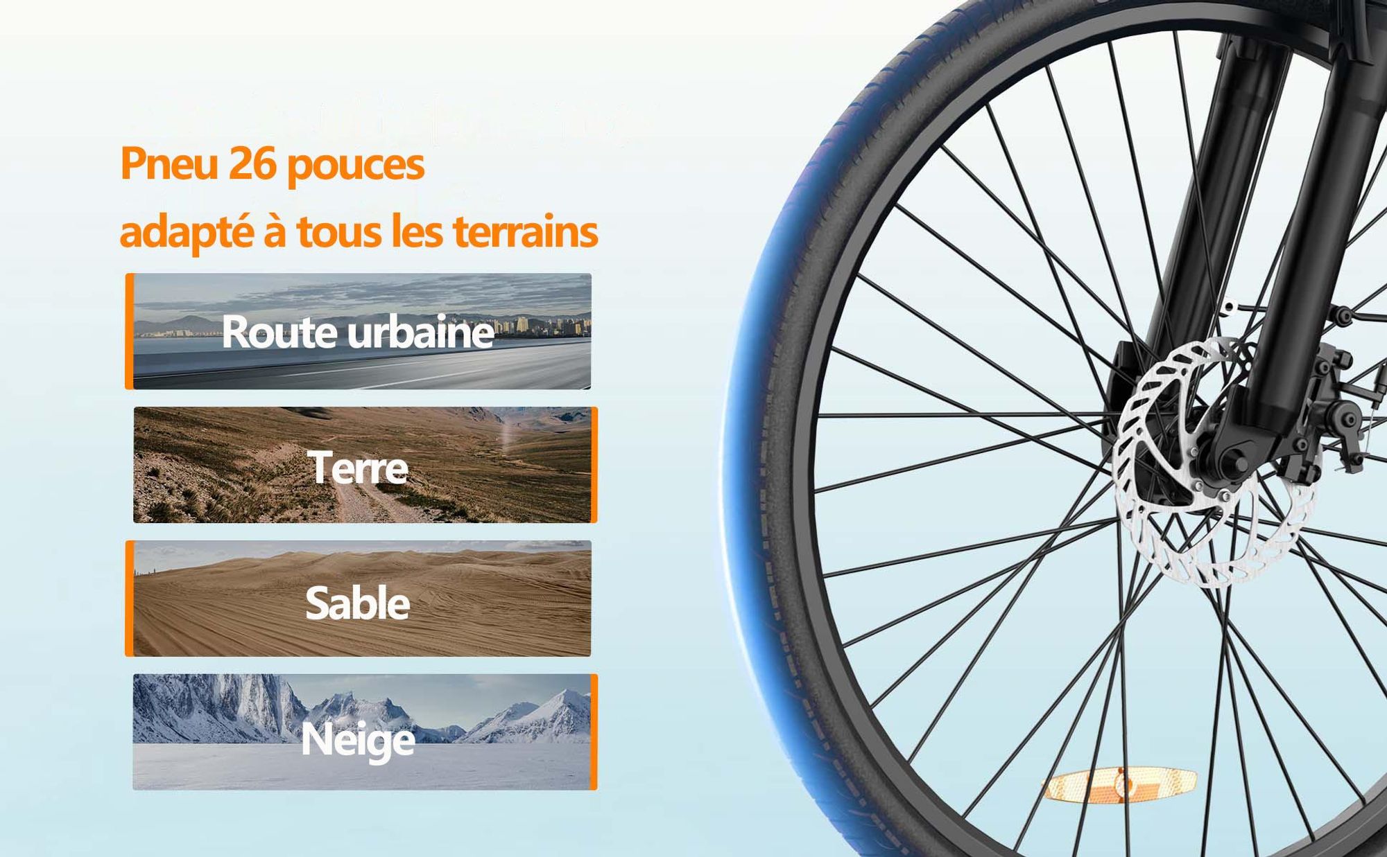 Vélo électrique URLIFE E26 - Moteur 250W batterie 48V10.4Ah pneus 26 pouces freins à disque - Noir