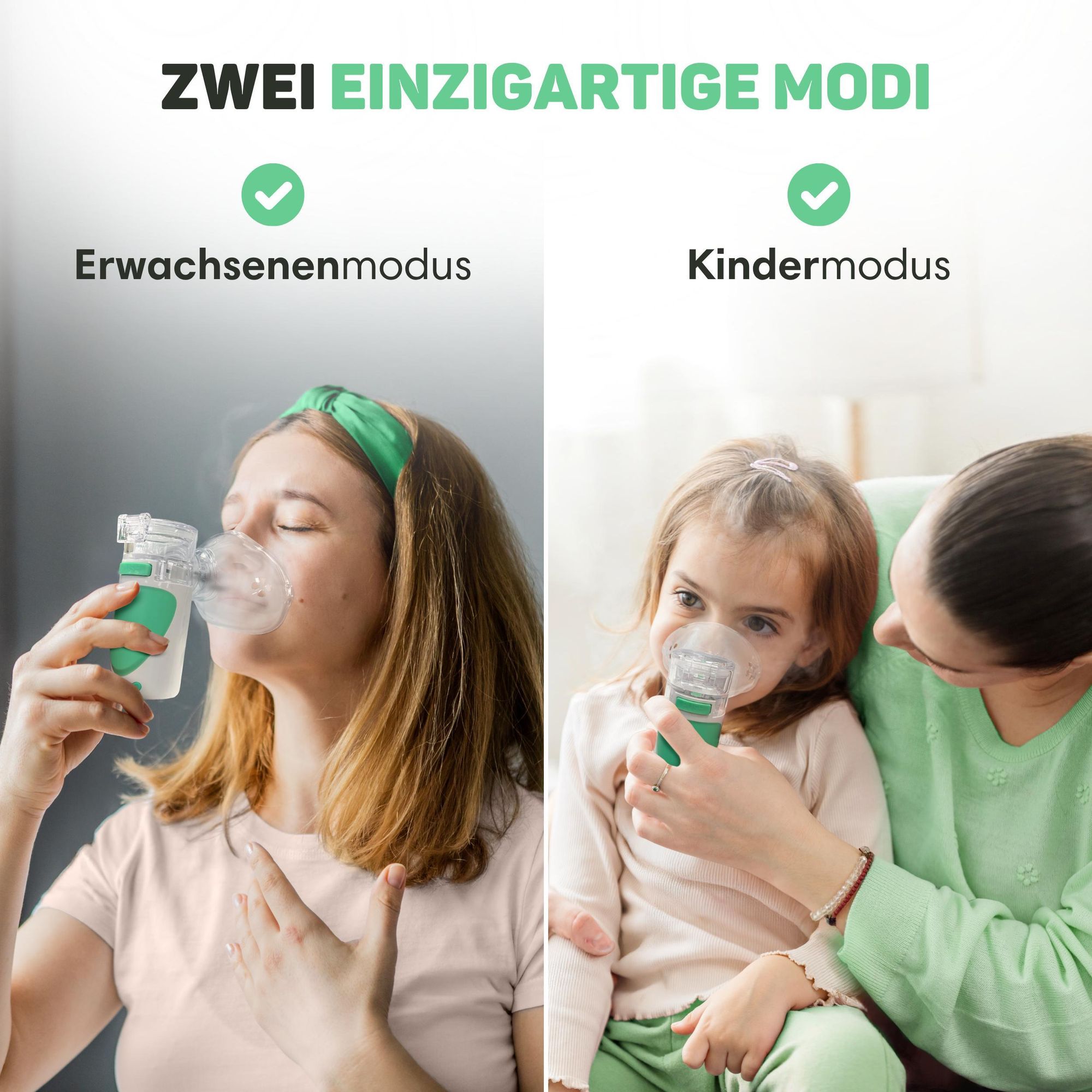 Vulpes Goods Elektryczny inhalator | Poręczne inhalatory dla dorosłych i dzieci | Przenośny inhalator z nebulizatorem W zestawie 3 ustniki i torba pod